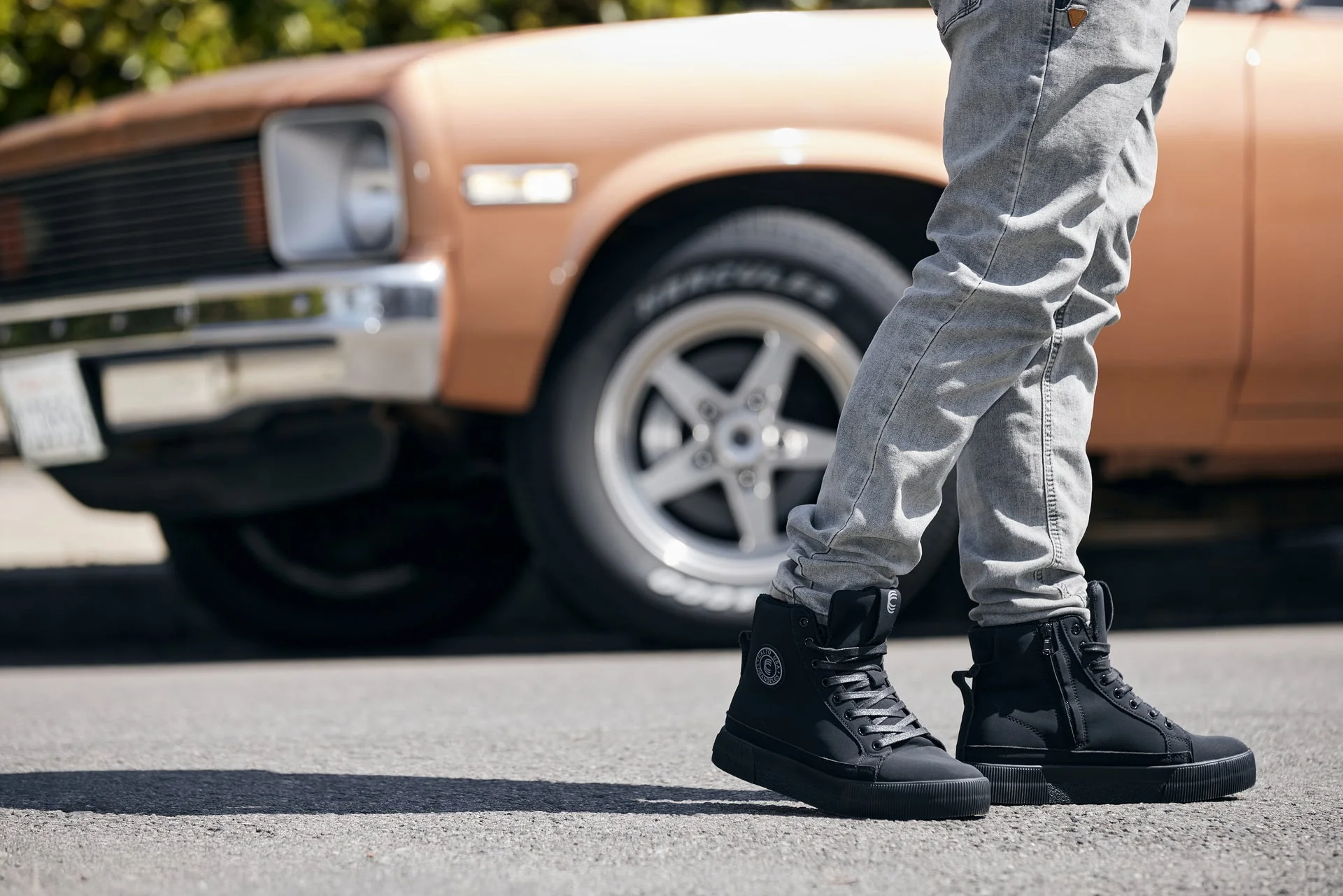 S3421 - 2.4 Inches Taller (Black) - Cap Toe High Top Zip-Up Sneaker Men's Boots - Image 9