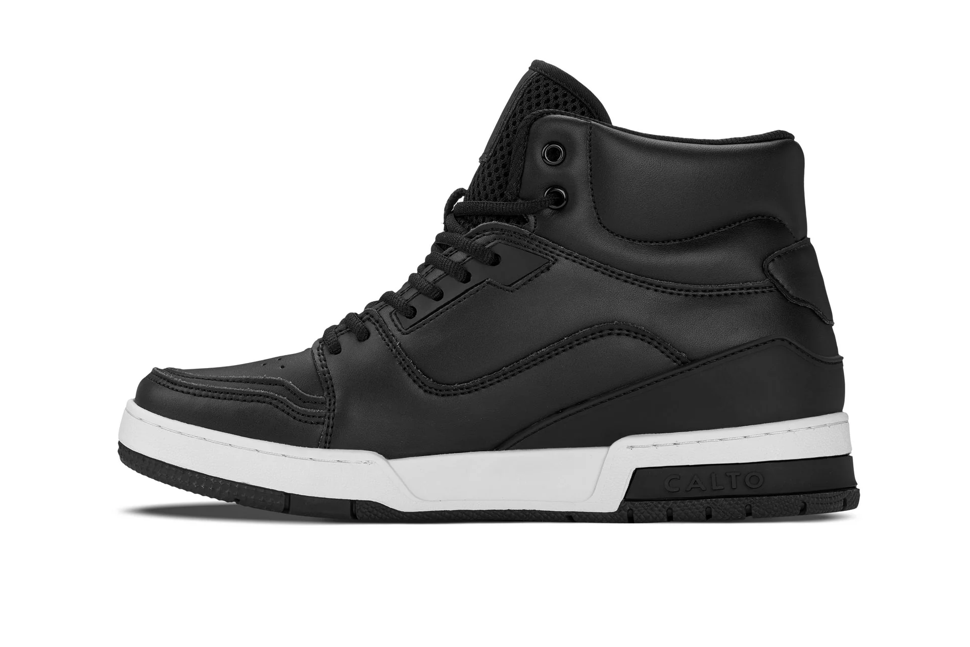 S4750 - 3 Inches Taller (Black) - High Top Men's Sneakers - Image 3