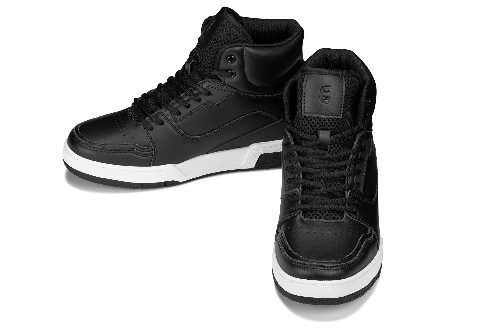 S4750 - 3 Inches Taller (Black) - High Top Men's Sneakers - Image 5