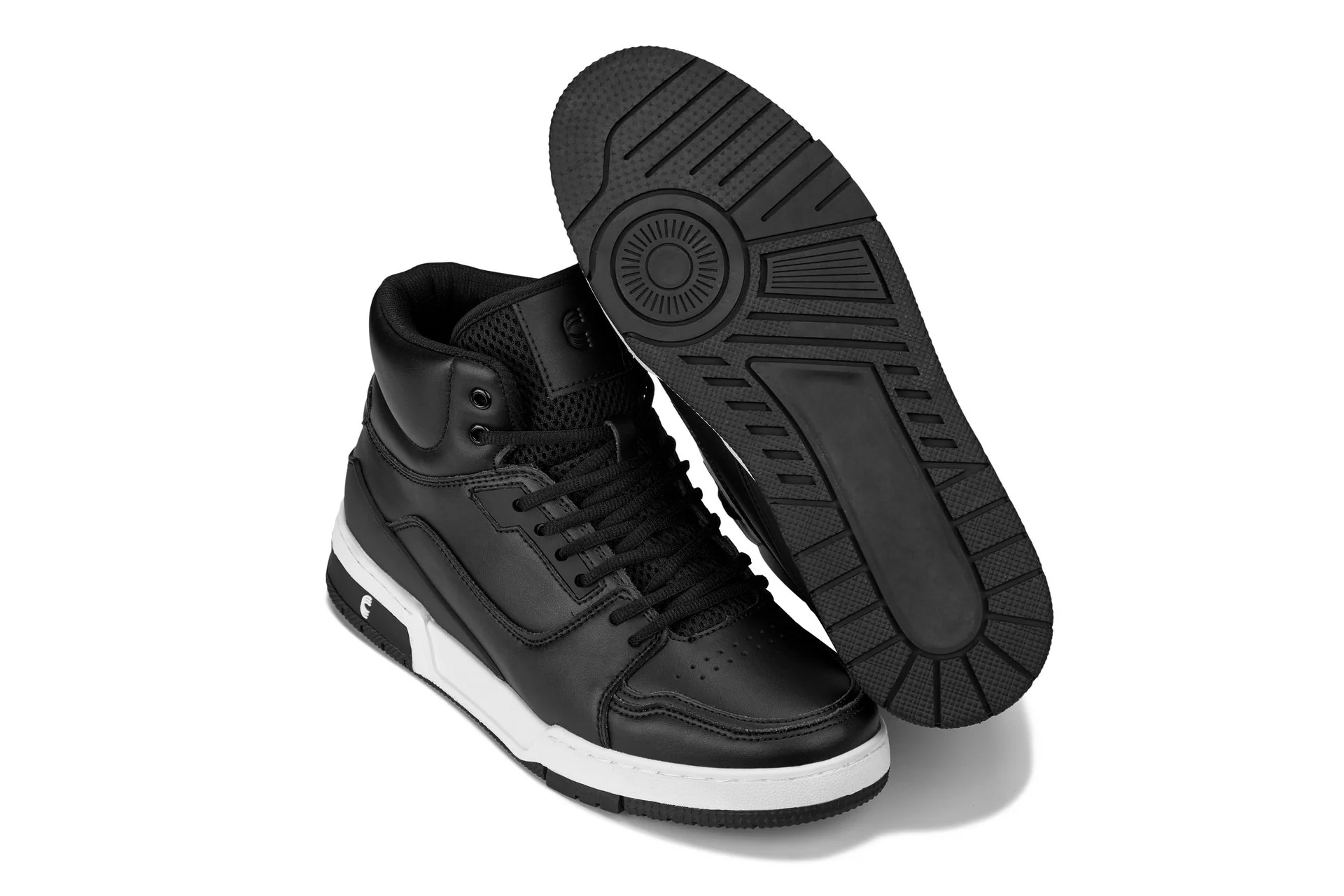 S4750 - 3 Inches Taller (Black) - High Top Men's Sneakers - Image 6