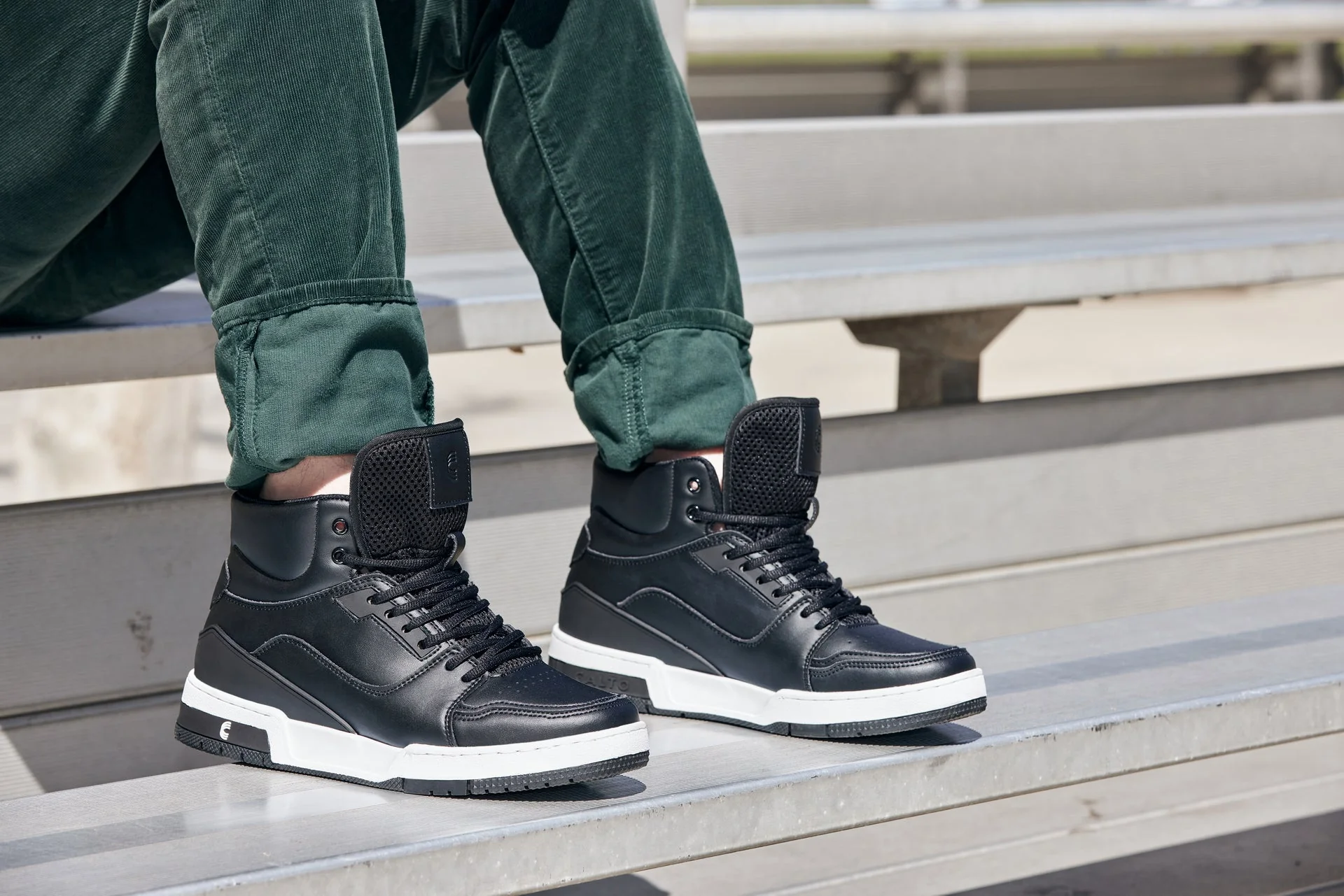 S4750 - 3 Inches Taller (Black) - High Top Men's Sneakers - Image 9