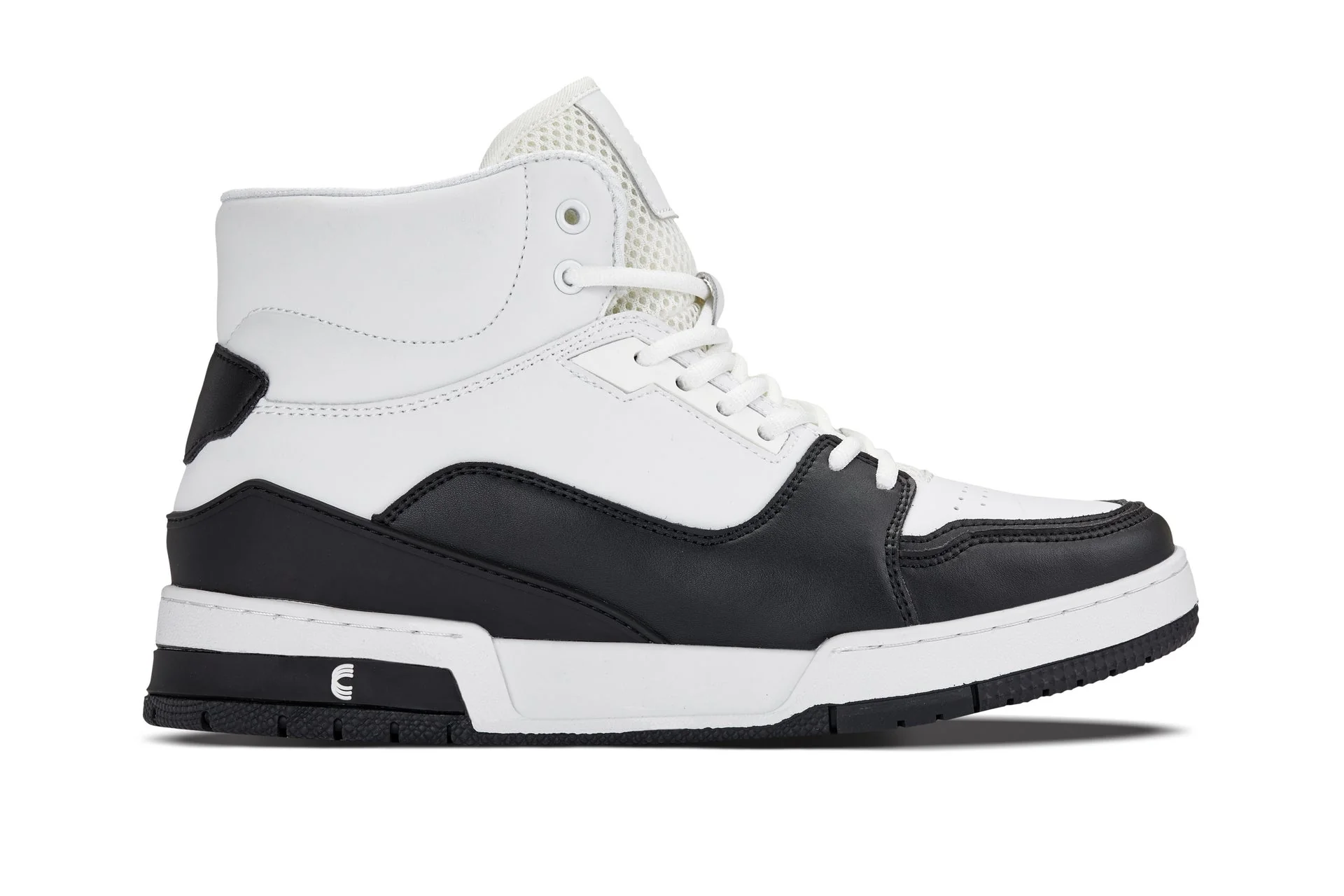S4752 - 3 Inches Taller (White/Black) - High Top Men's Sneakers - Image 2
