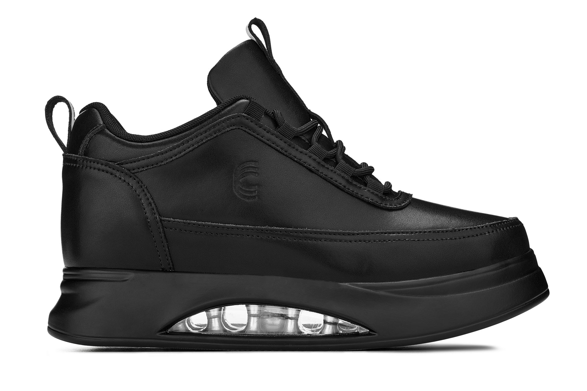 S4925 - 3.2 Inches Taller (Onyx/Black Sole) - Chunky Elevated Platform Men's Sneakers - Image 2