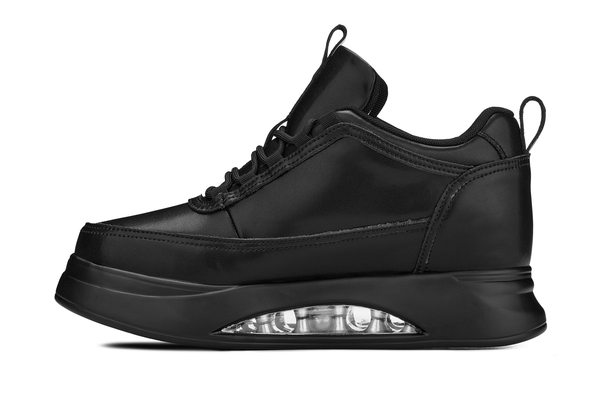 S4925 - 3.2 Inches Taller (Onyx/Black Sole) - Chunky Elevated Platform Men's Sneakers - Image 3