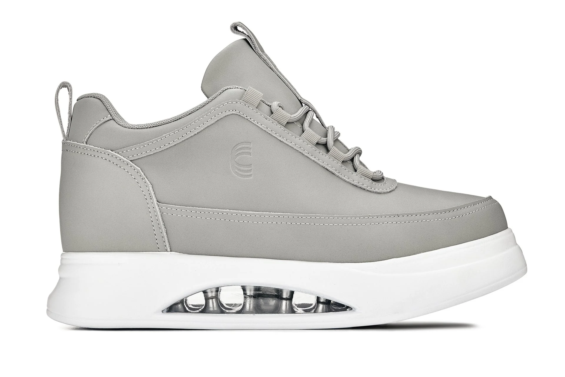 S4927 - 3.2 Inches Taller (Dove Grey) - Chunky Elevated Platform Men's Sneakers - Image 2