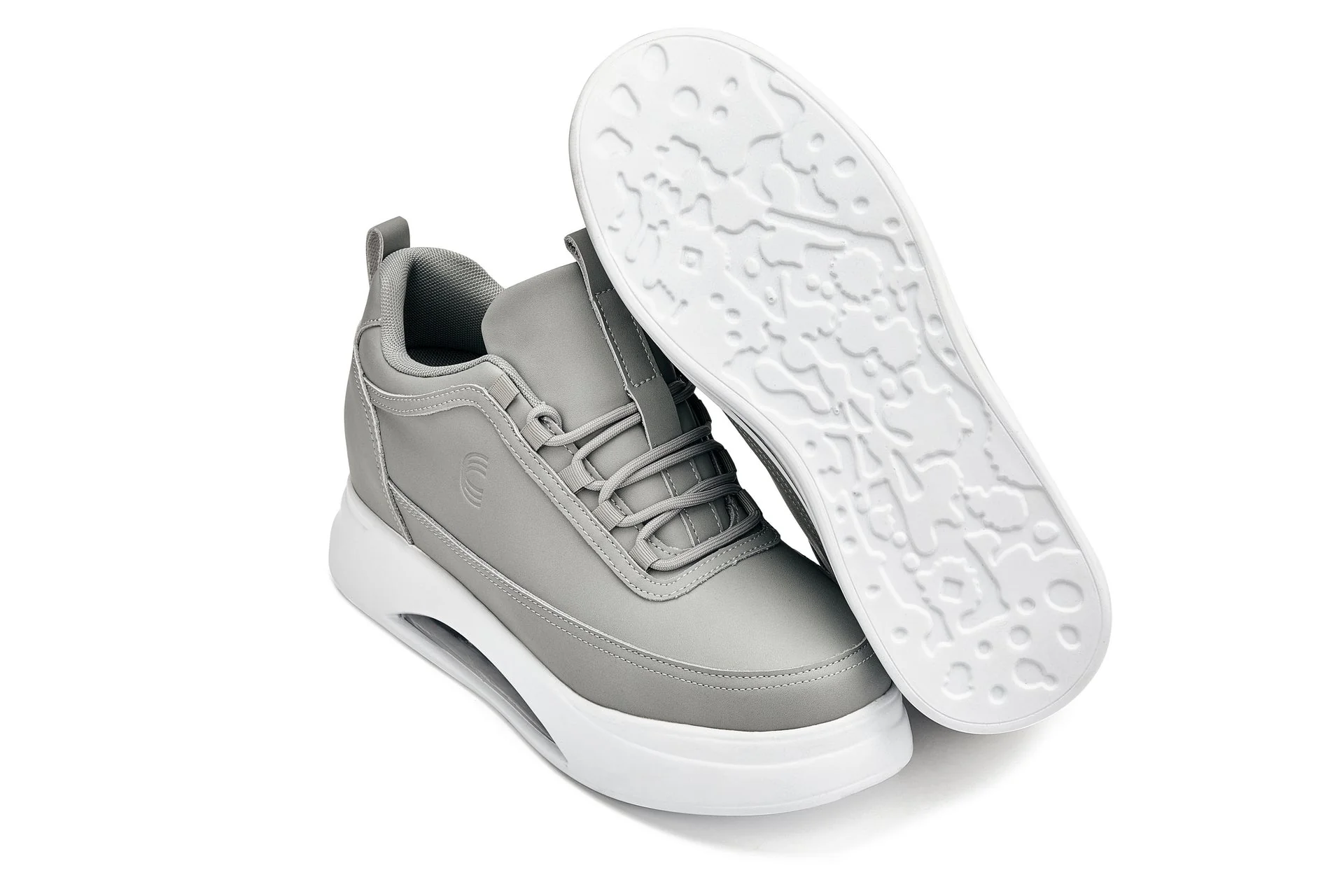 S4927 - 3.2 Inches Taller (Dove Grey) - Chunky Elevated Platform Men's Sneakers - Image 5