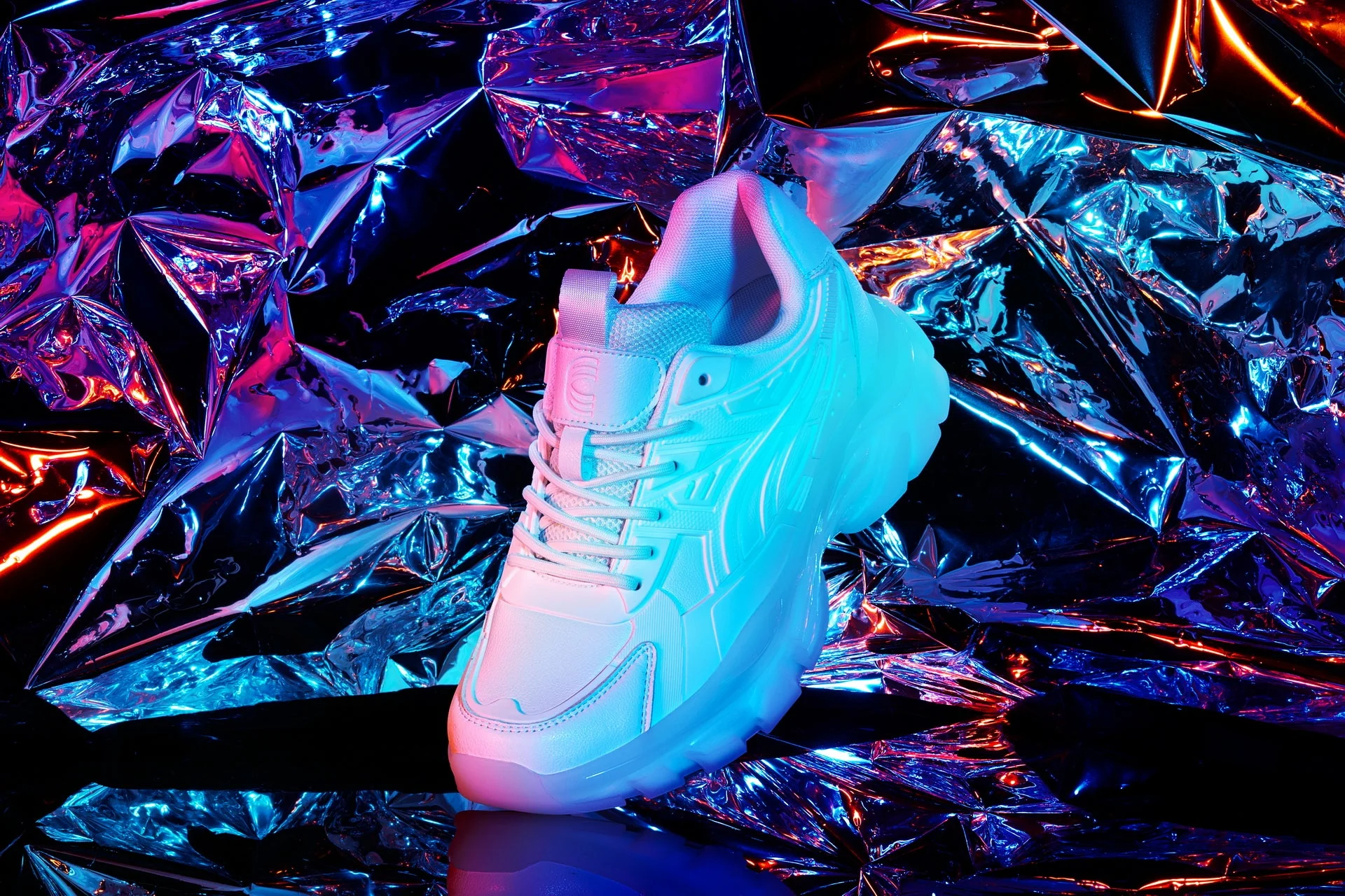 S5285 - 2.6 Inches Taller (White/Translucent White Sole) - Chunky Sole Sporty Men's Sneakers - Image 7