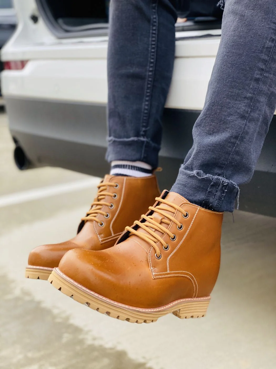 S8751 - 3.4 Inches Taller (Brown) - Men's Boots - Image 6