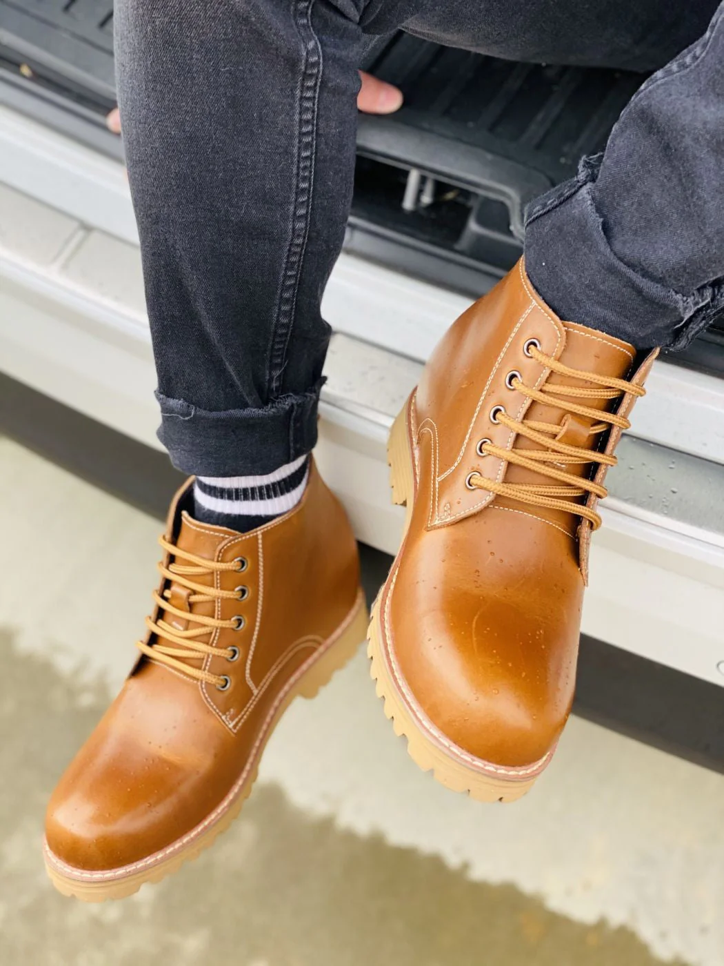 S8751 - 3.4 Inches Taller (Brown) - Men's Boots - Image 7