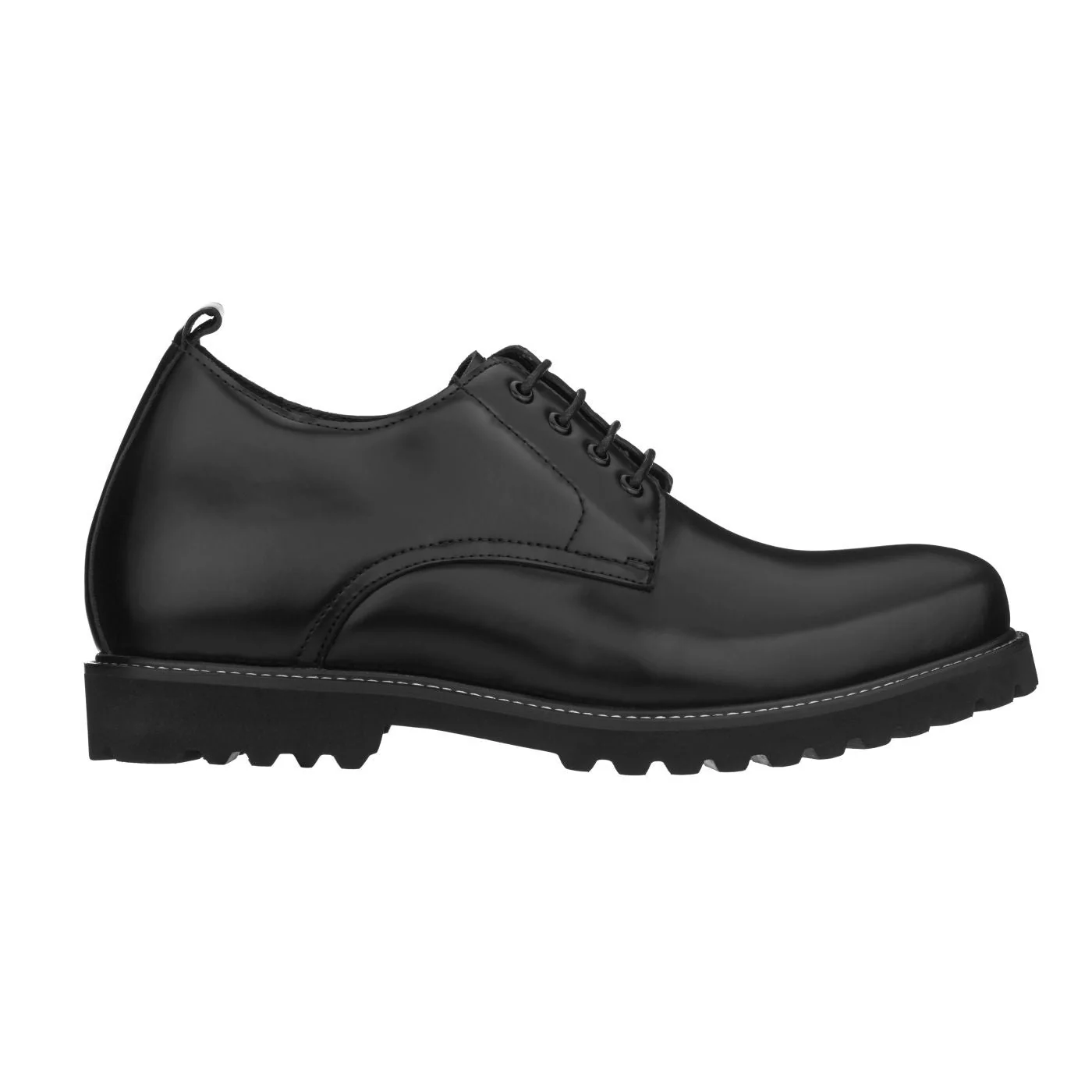 S9118 - 3" Taller Black Leather Elevator Work Men's Shoes - Image 2