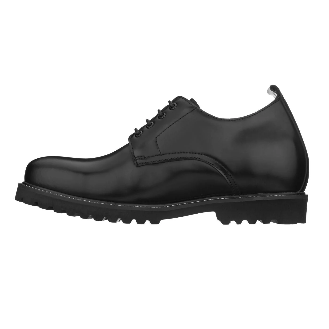 S9118 - 3" Taller Black Leather Elevator Work Men's Shoes - Image 3