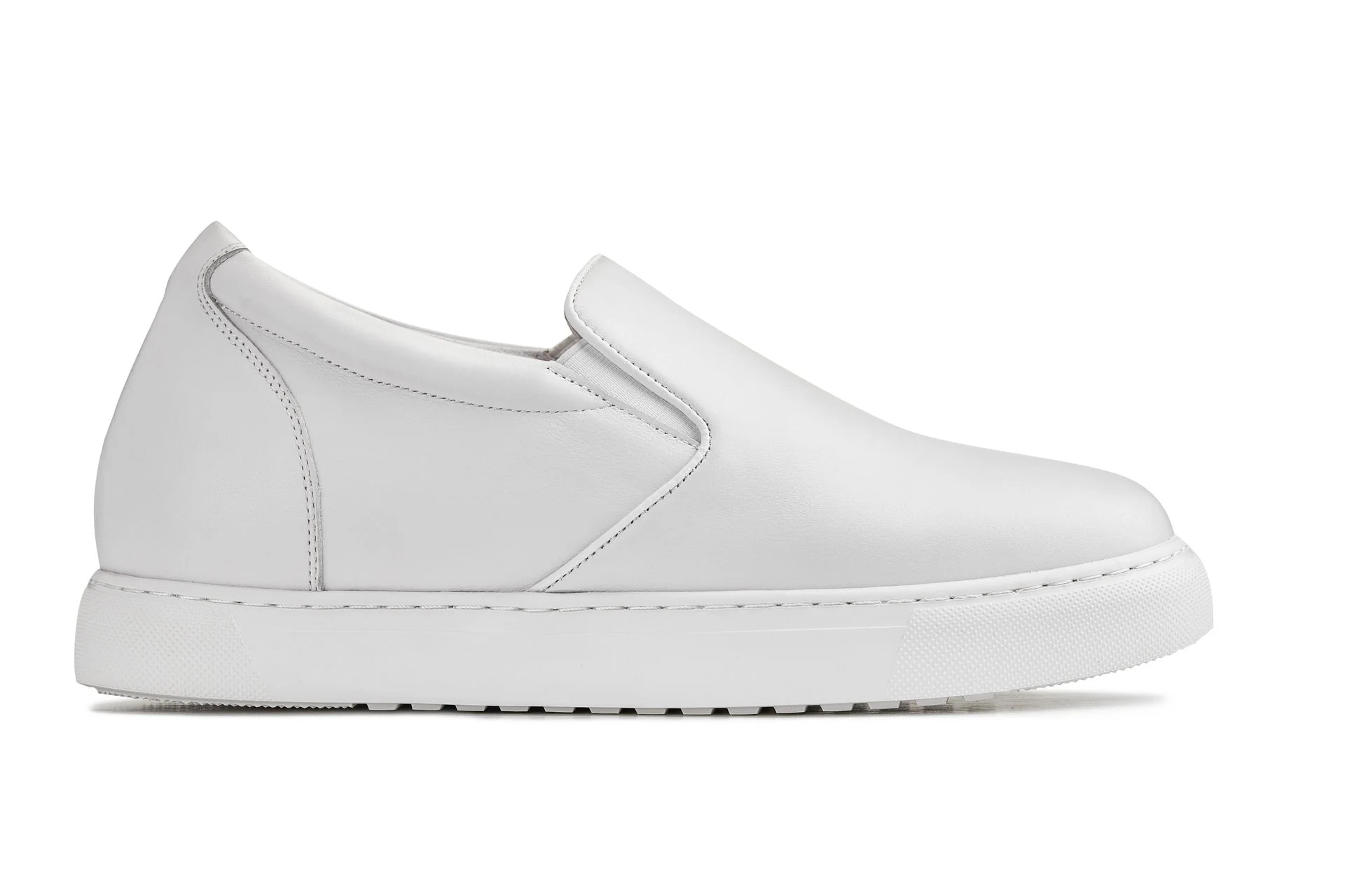 T1022 - 2.6 Inches Taller (White) - Lightweight Nappa Leather Men's Loafer - Image 2