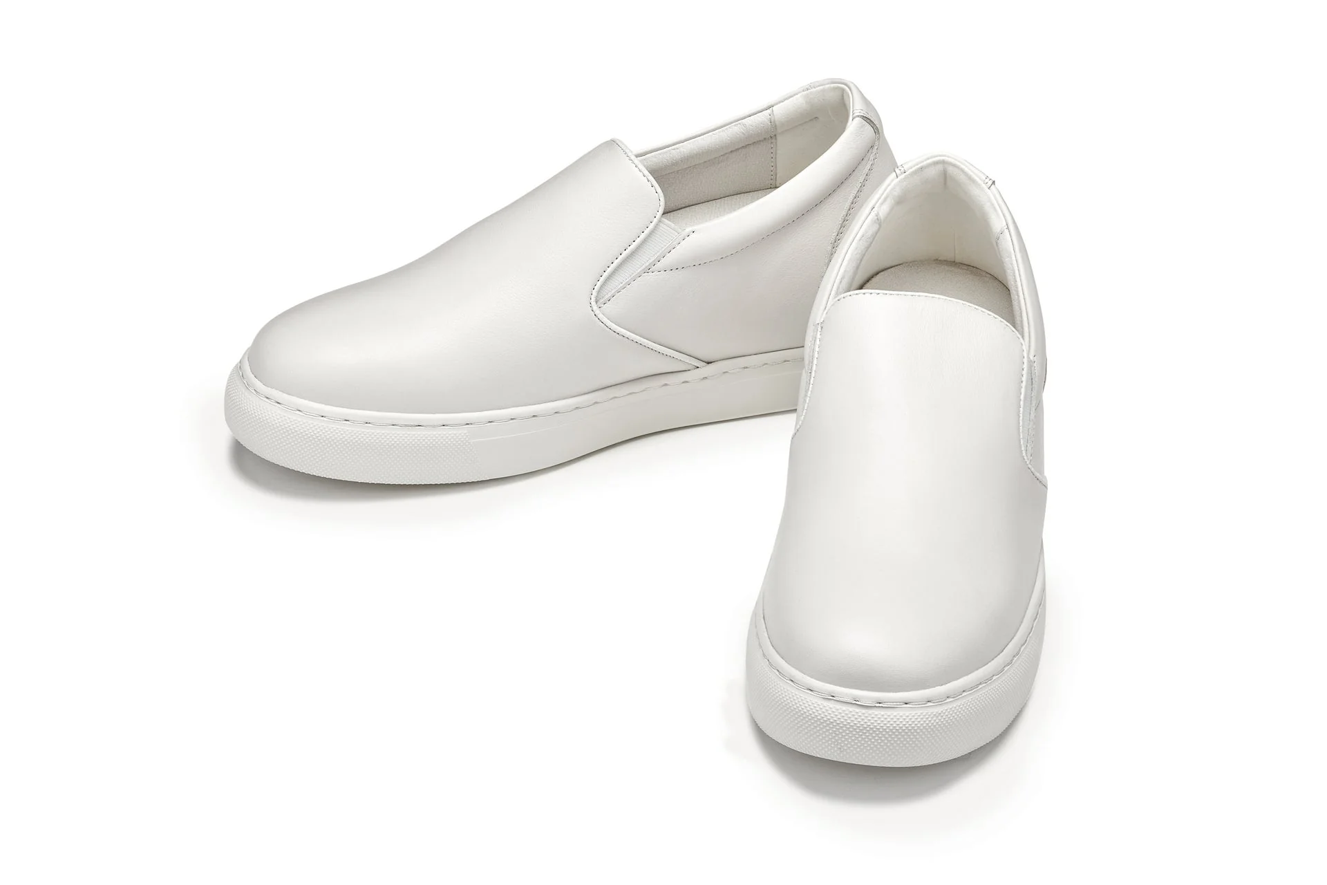 T1022 - 2.6 Inches Taller (White) - Lightweight Nappa Leather Men's Loafer - Image 5