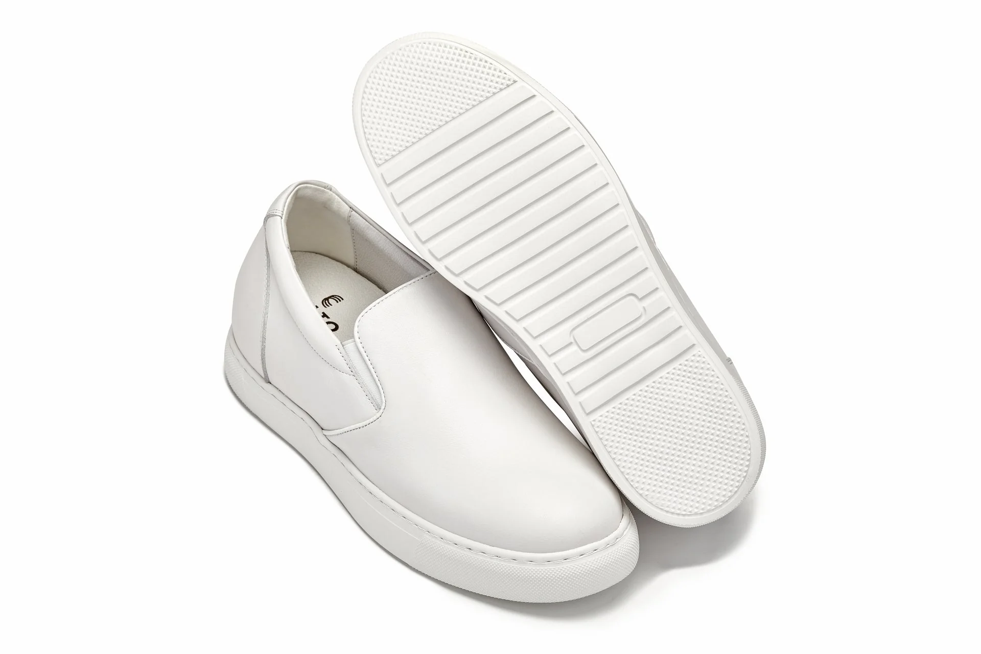 T1022 - 2.6 Inches Taller (White) - Lightweight Nappa Leather Men's Loafer - Image 6