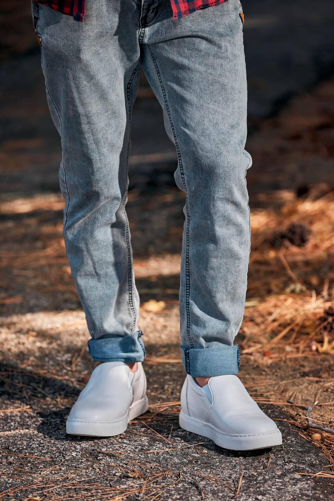 T1022 - 2.6 Inches Taller (White) - Lightweight Nappa Leather Men's Loafer - Image 9