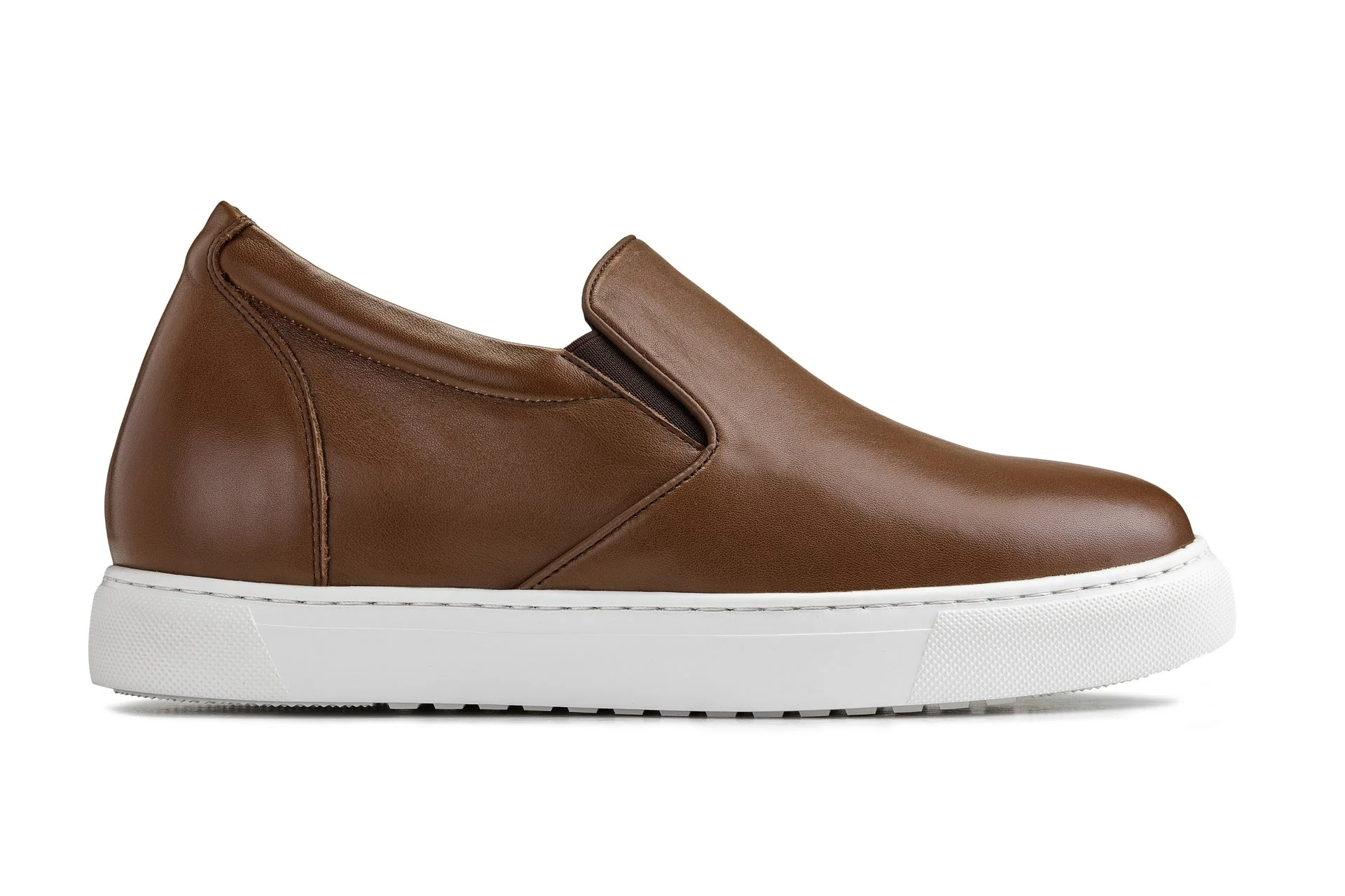 T1023 - 2.6 Inches Taller (Coffee Brown) - Lightweight Nappa Leather Men's Loafer - Image 2
