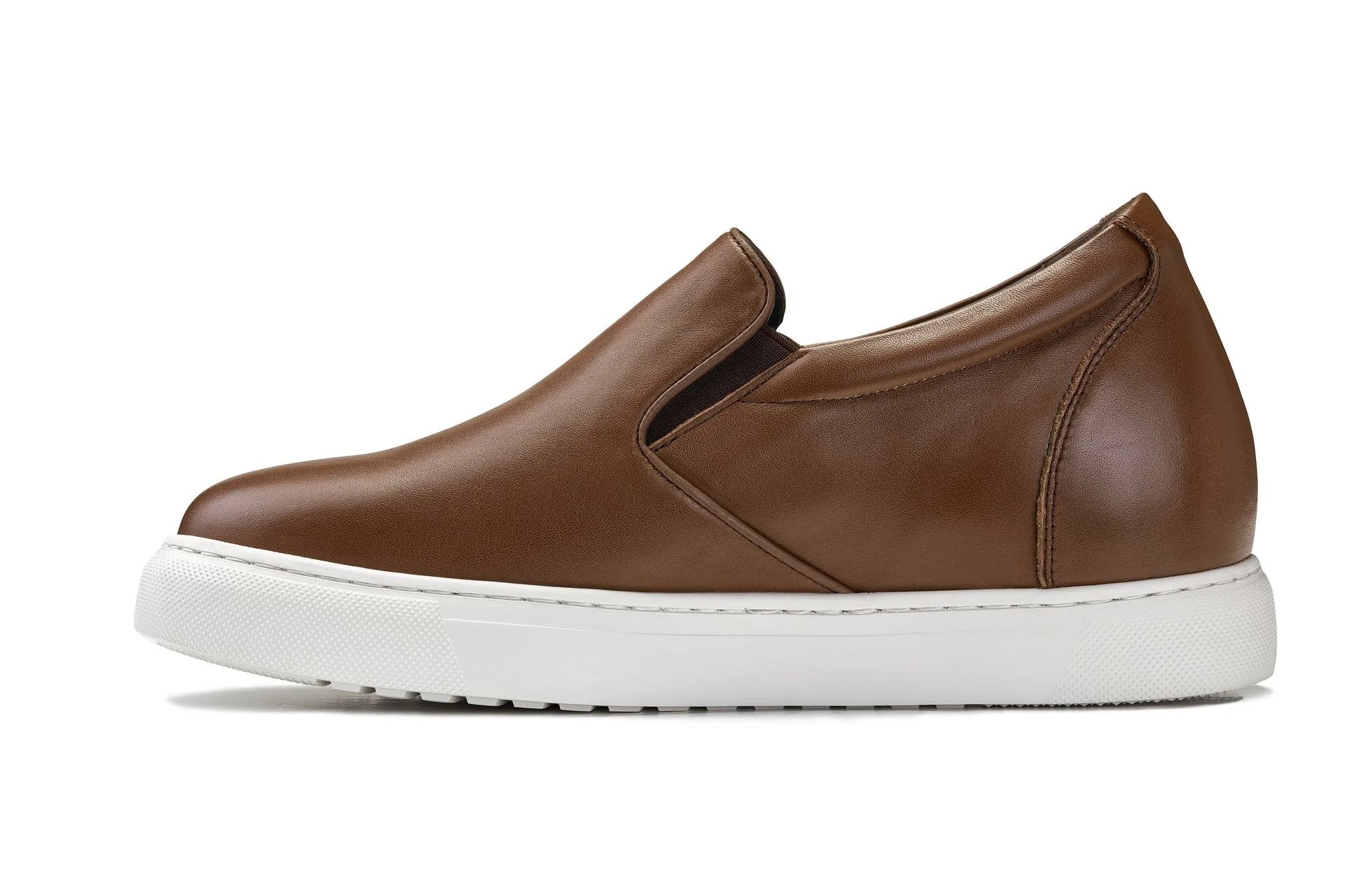 T1023 - 2.6 Inches Taller (Coffee Brown) - Lightweight Nappa Leather Men's Loafer - Image 3