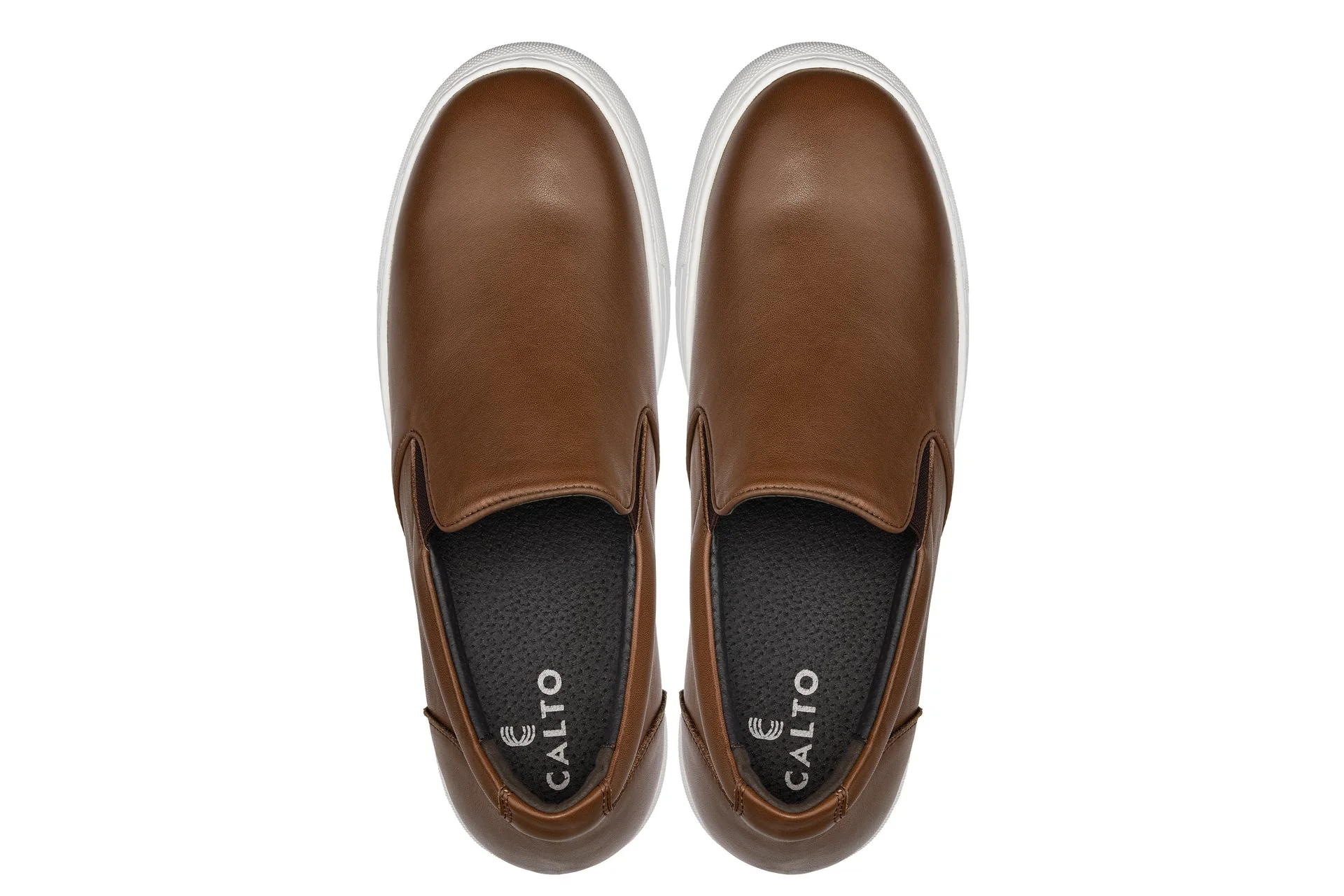 T1023 - 2.6 Inches Taller (Coffee Brown) - Lightweight Nappa Leather Men's Loafer - Image 4