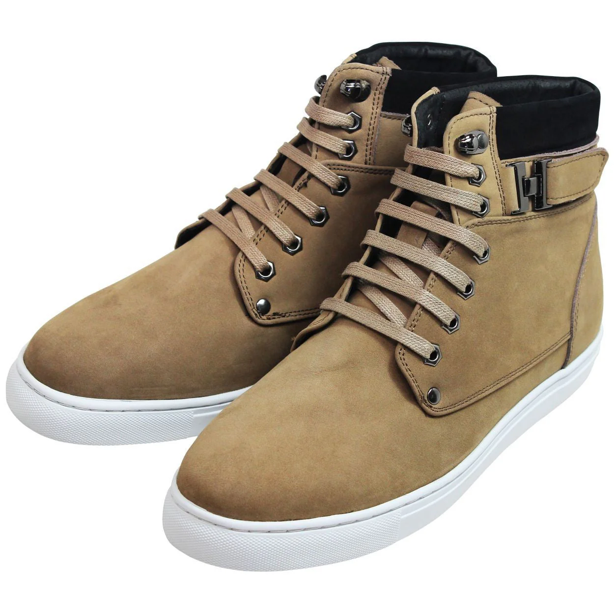 T53121 - 2.6 Inches Taller (Nubuck Tan) - High Top Men's Sneak-boot - Image 5