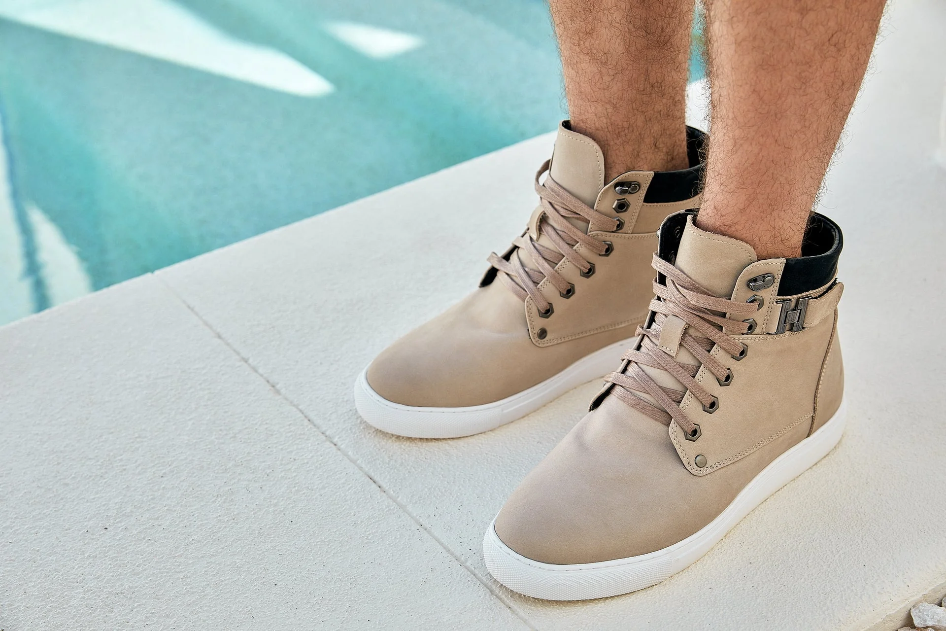 T53122 - 2.6 Inches Taller (Taupe) - Men's High Top Sneak-boot - Image 12