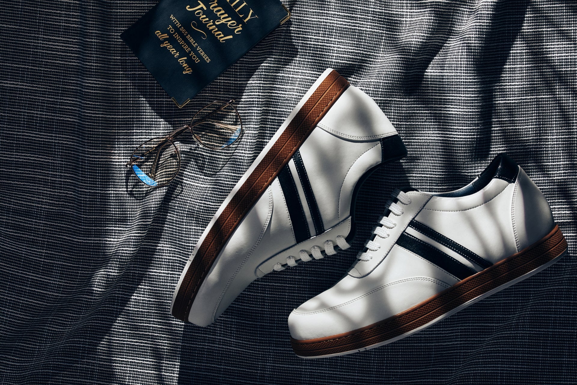 Y2821 - White Leather Men's Sneakers - 2.8 inches - Image 7