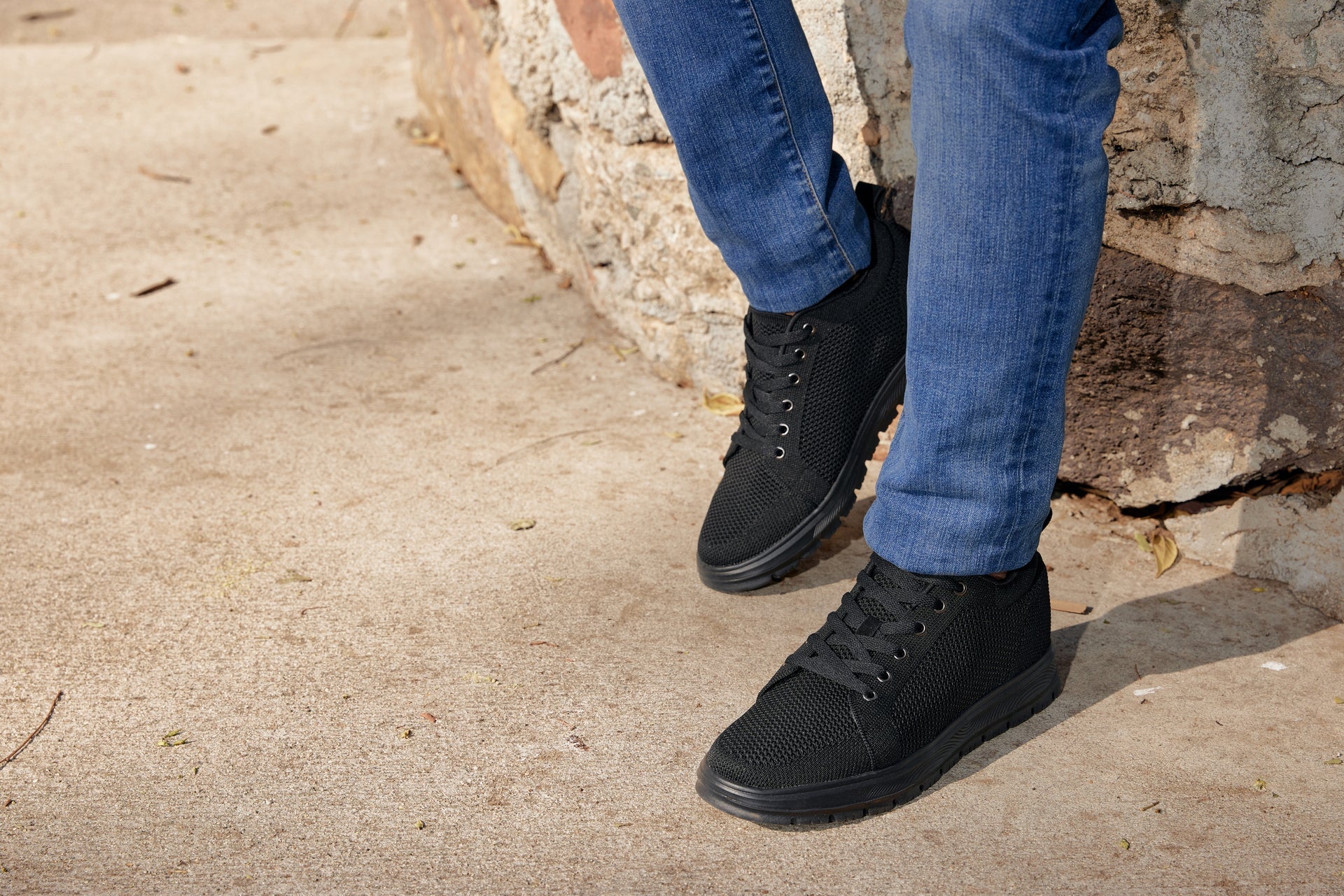 X2320 - 2.4 Inches Taller (Black/Black Sole) - Lace Up Casual Men's Sneakers - Image 10