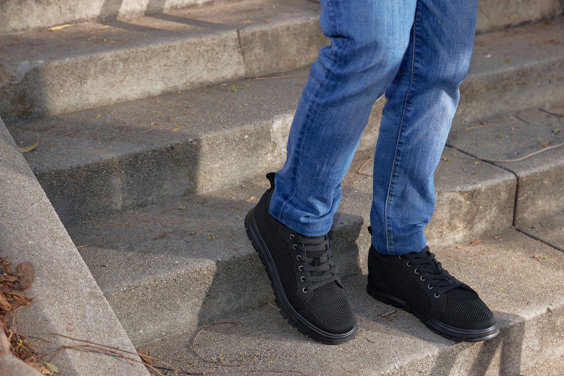 X2320 - 2.4 Inches Taller (Black/Black Sole) - Lace Up Casual Men's Sneakers - Image 9