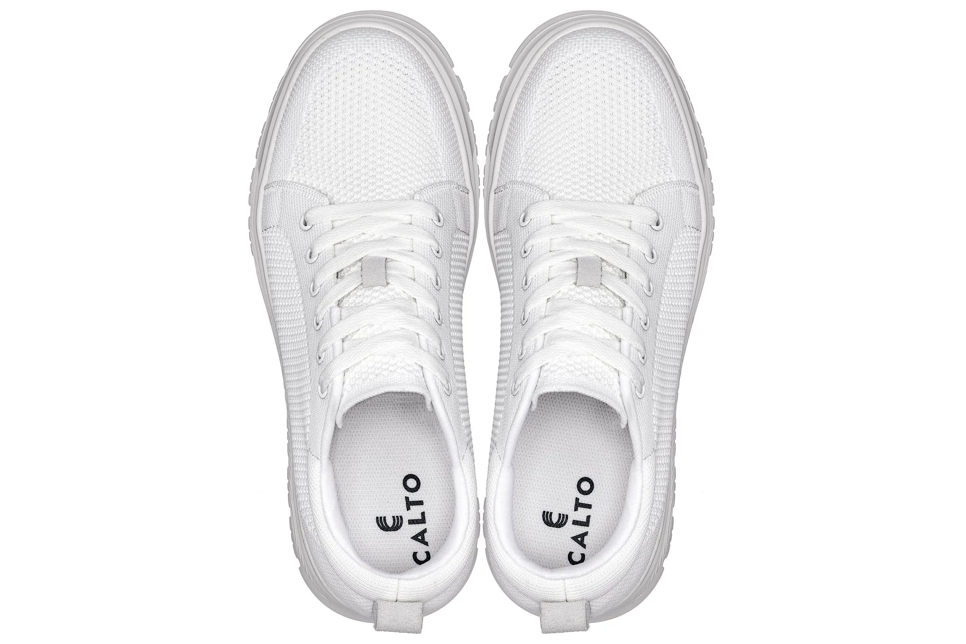 X2321 - 2.4 Inches Taller (White/White Sole) - Lace Up Men's Casual Sneakers - Image 4