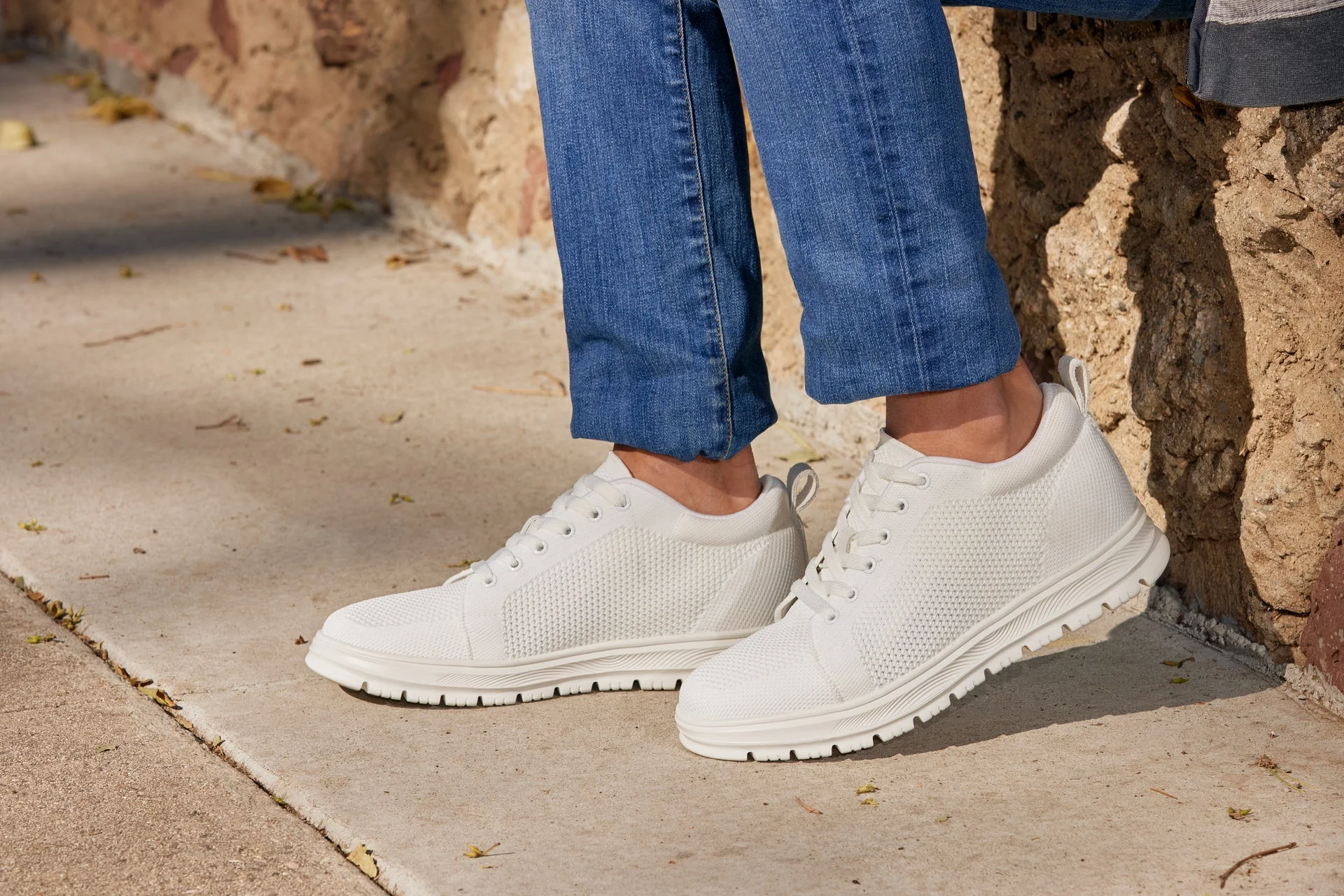 X2321 - 2.4 Inches Taller (White/White Sole) - Lace Up Men's Casual Sneakers - Image 9