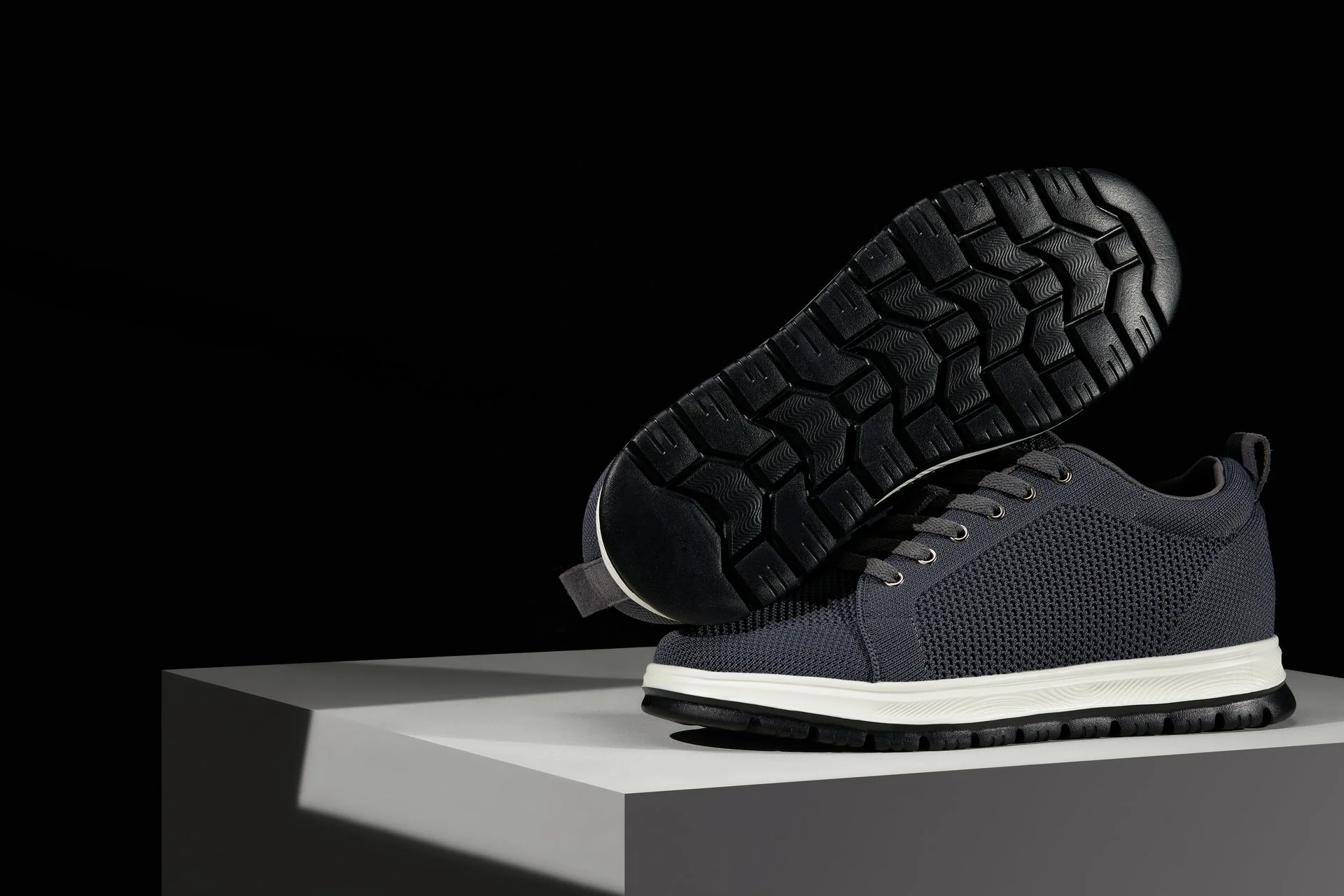 X2323 - 2.4 Inches Taller (Iron Grey/White & Black Sole) - Lace Up Casual Men's Sneakers - Image 7