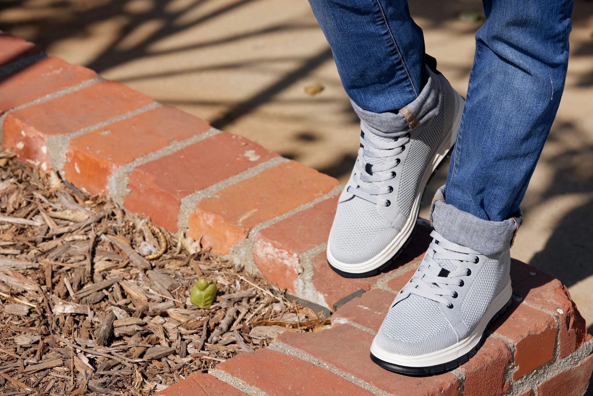X2324 - 2.4 Inches Taller (Pewter Grey/White) - Lace Up Casual Men's Sneaker - Image 10