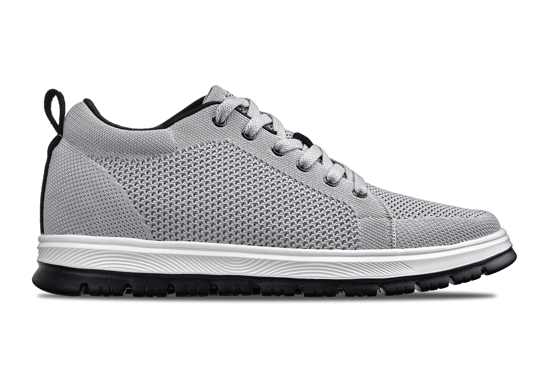 X2324 - 2.4 Inches Taller (Pewter Grey/White) - Lace Up Casual Men's Sneaker - Image 2