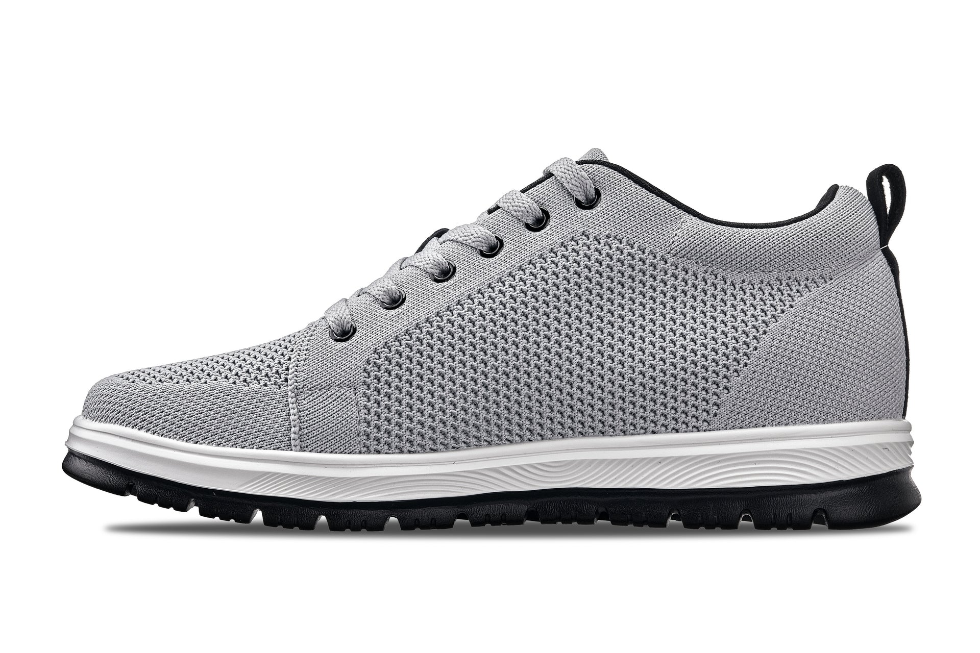 X2324 - 2.4 Inches Taller (Pewter Grey/White) - Lace Up Casual Men's Sneaker - Image 3