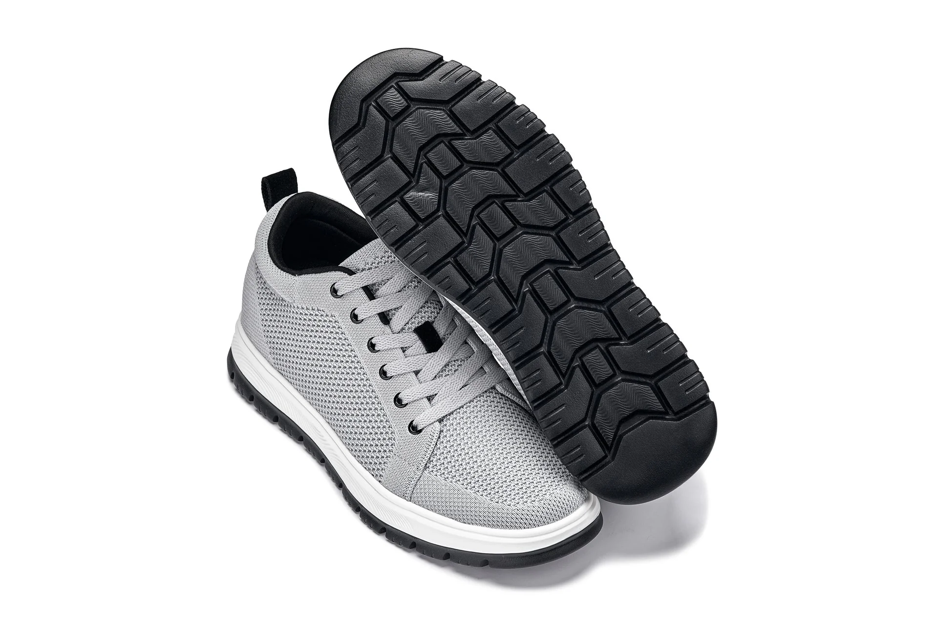 X2324 - 2.4 Inches Taller (Pewter Grey/White) - Lace Up Casual Men's Sneaker - Image 6