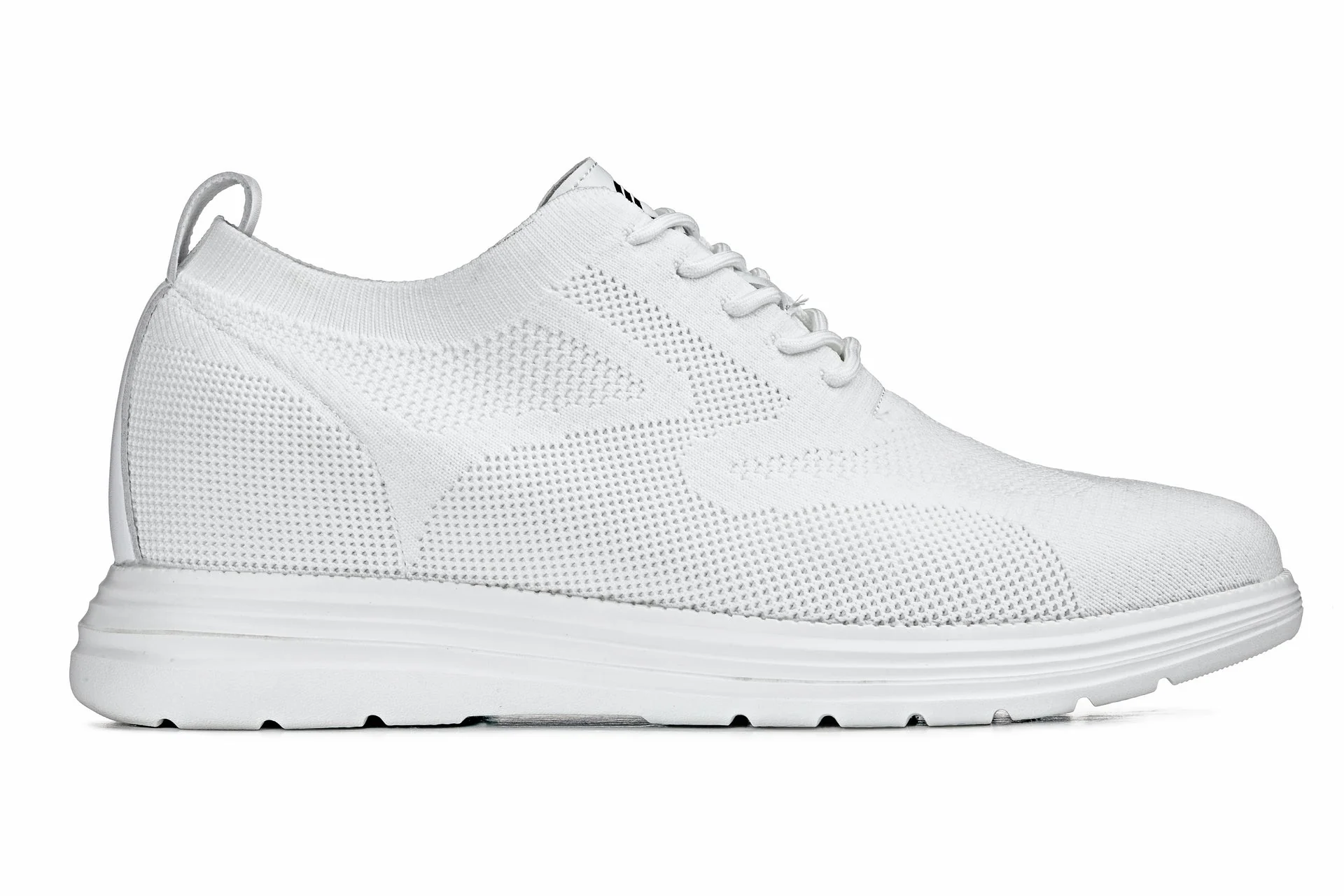 X2633 - 2.8 Inches Taller (White) - Lace Up Casual Men's Walker Shoes - Image 2