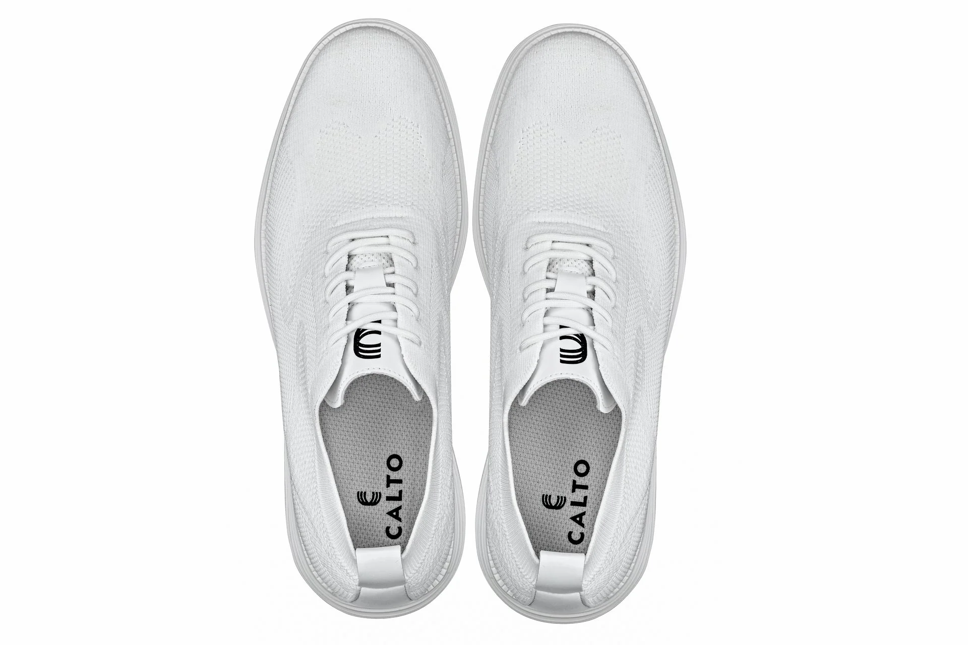 X2633 - 2.8 Inches Taller (White) - Lace Up Casual Men's Walker Shoes - Image 4