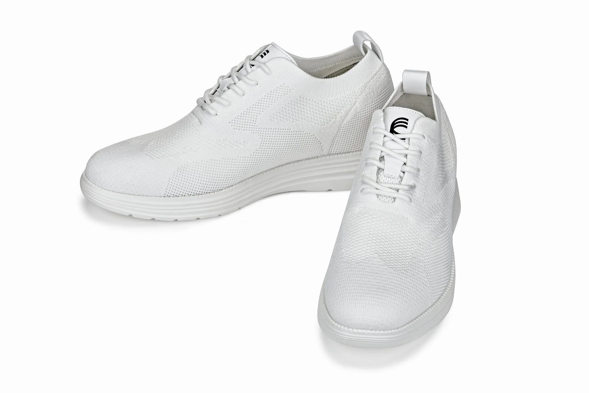 X2633 - 2.8 Inches Taller (White) - Lace Up Casual Men's Walker Shoes - Image 5