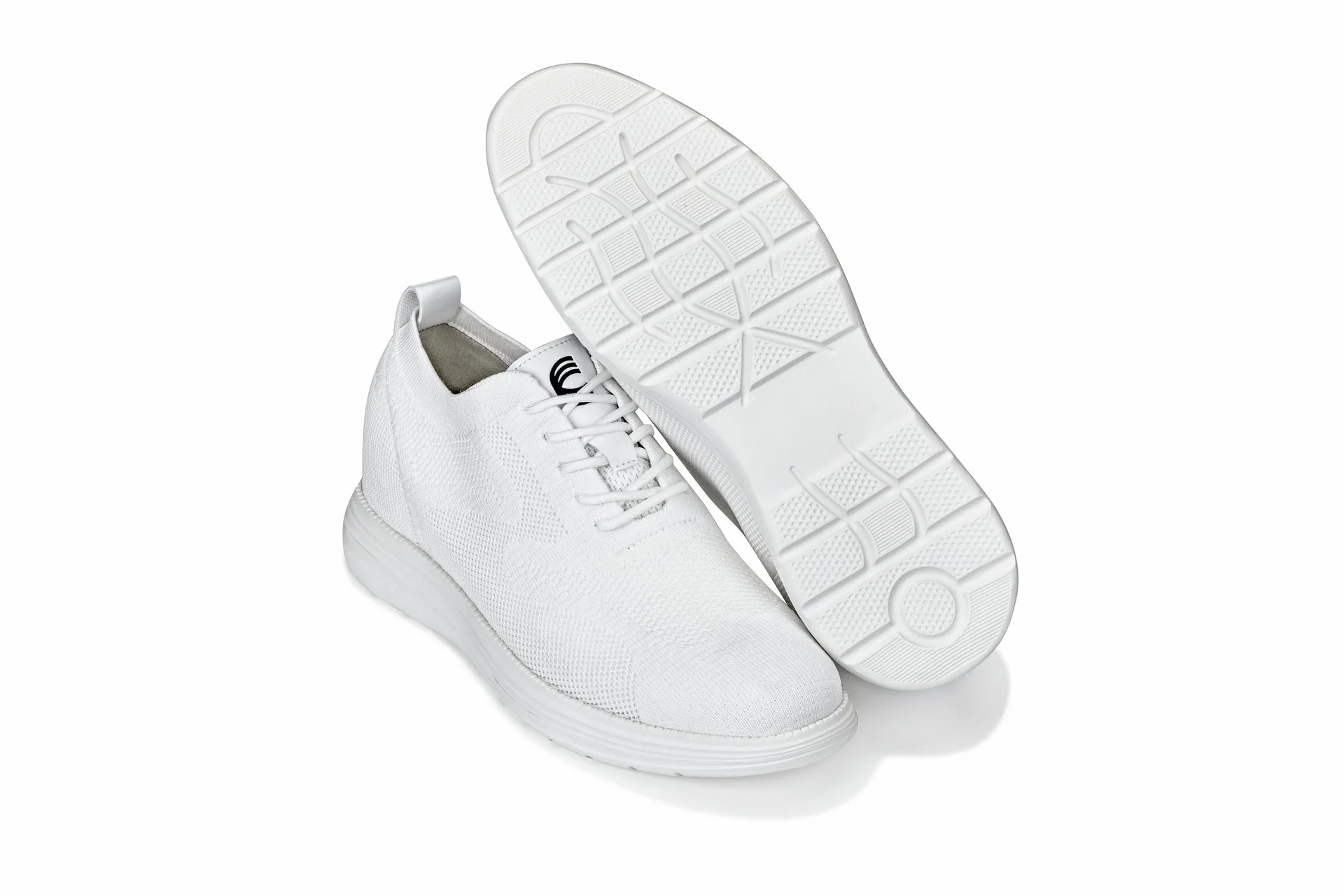X2633 - 2.8 Inches Taller (White) - Lace Up Casual Men's Walker Shoes - Image 6