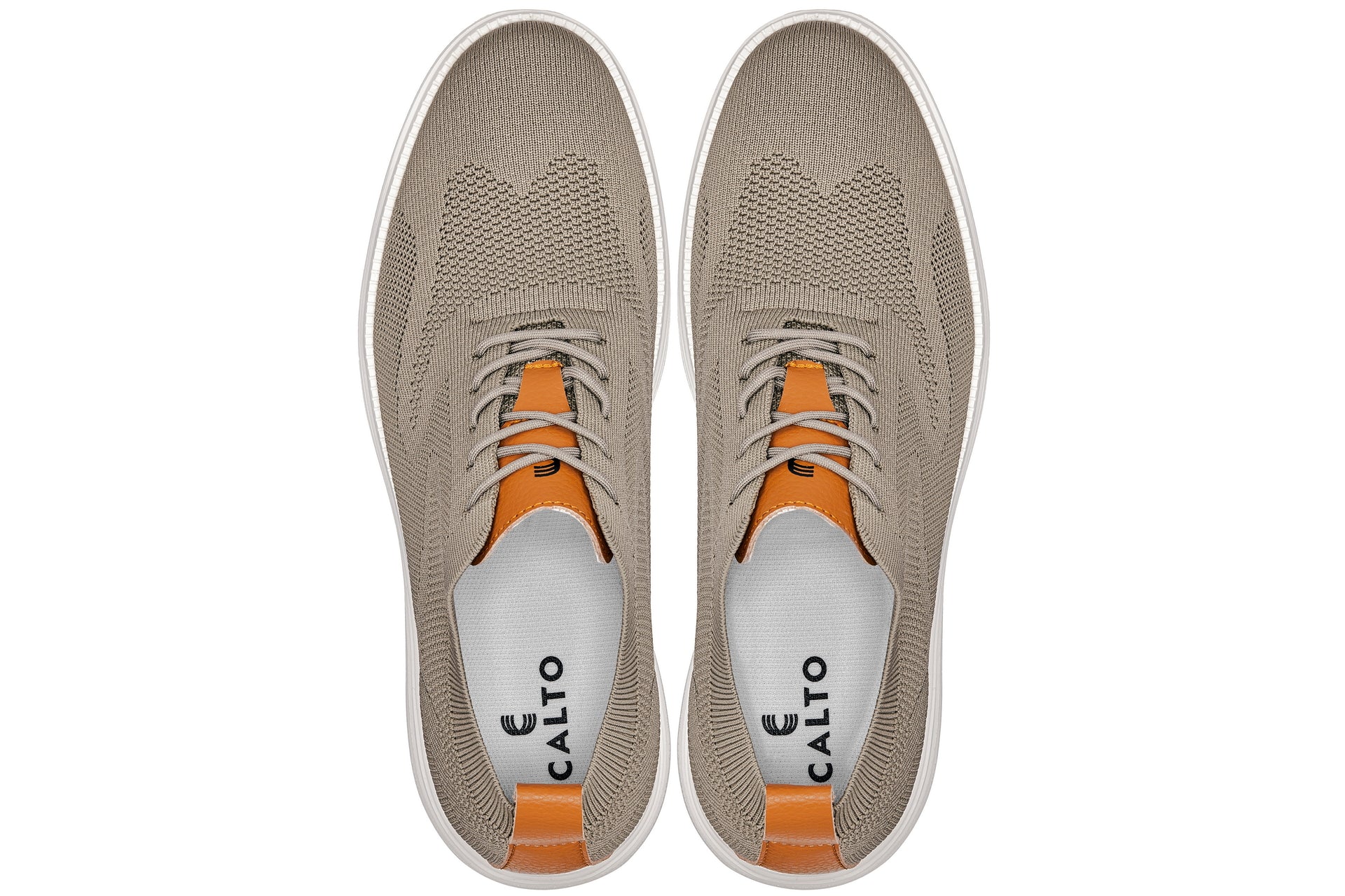 X2639 - 2.8 Inches Taller (Khaki Green/Brown) - Lace Up Casual Walker Men's Shoes - Image 4