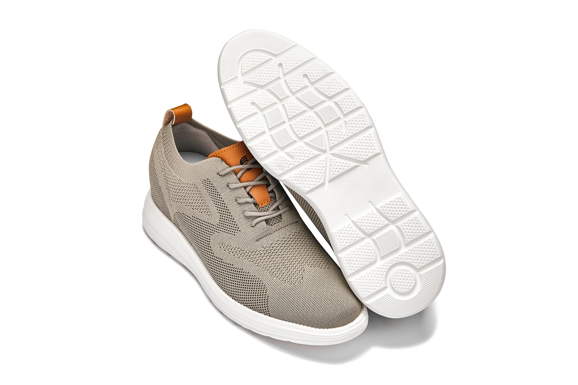 X2639 - 2.8 Inches Taller (Khaki Green/Brown) - Lace Up Casual Walker Men's Shoes - Image 6