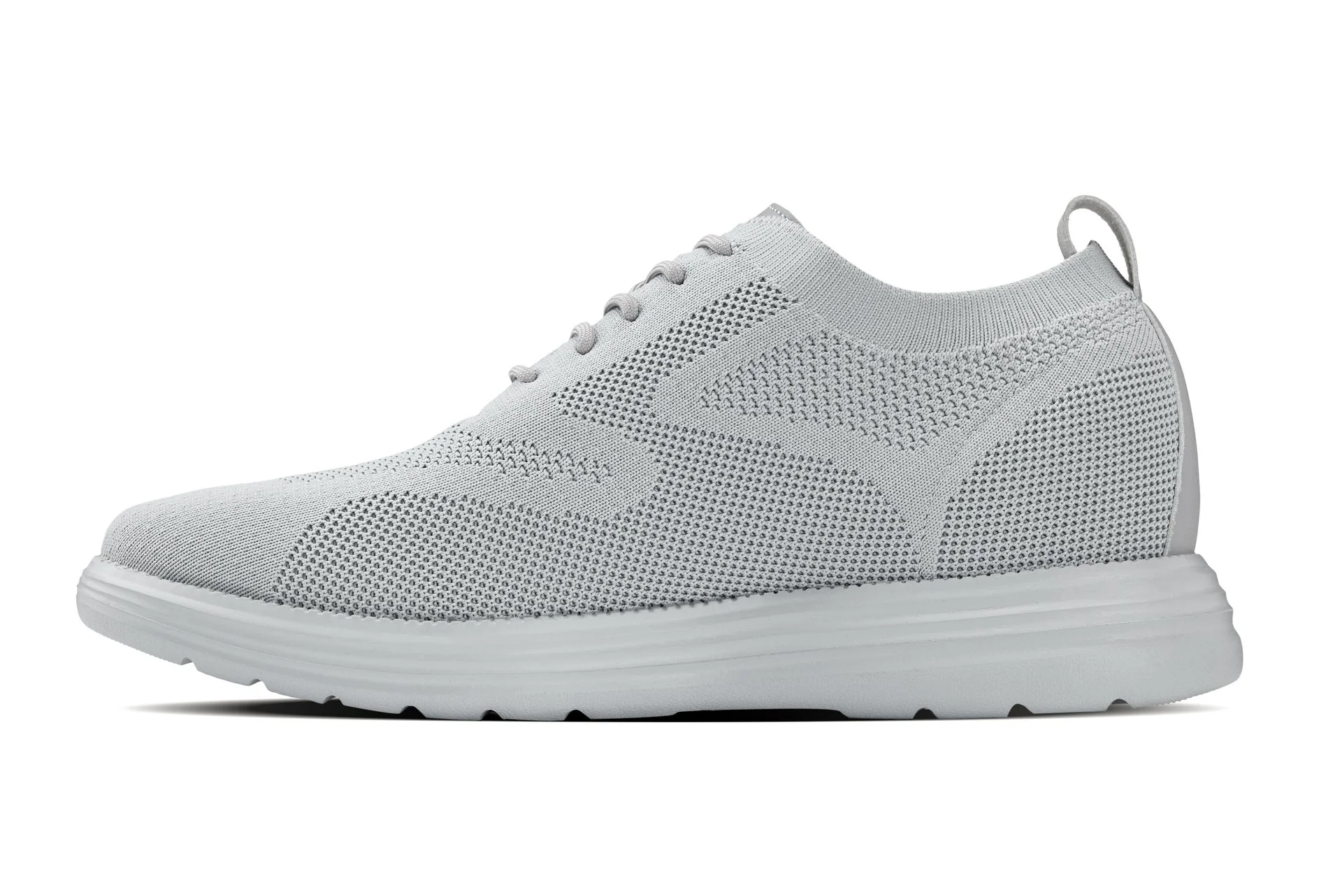X2640 - 2.8 Inches Taller (Pewter/Light Grey Sole) - Lace Up Casual Men's Walker Shoes - Image 3