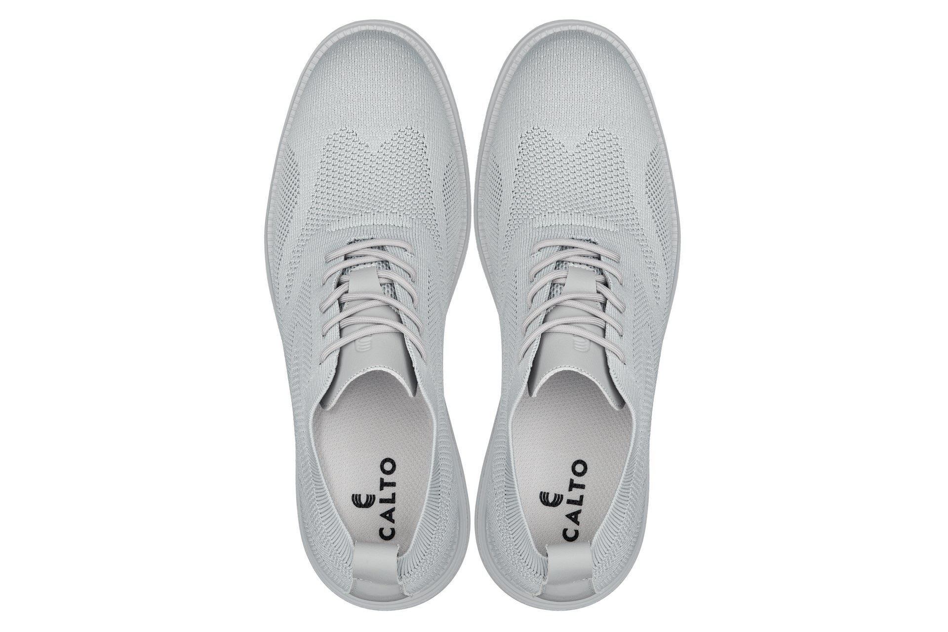 X2640 - 2.8 Inches Taller (Pewter/Light Grey Sole) - Lace Up Casual Men's Walker Shoes - Image 4