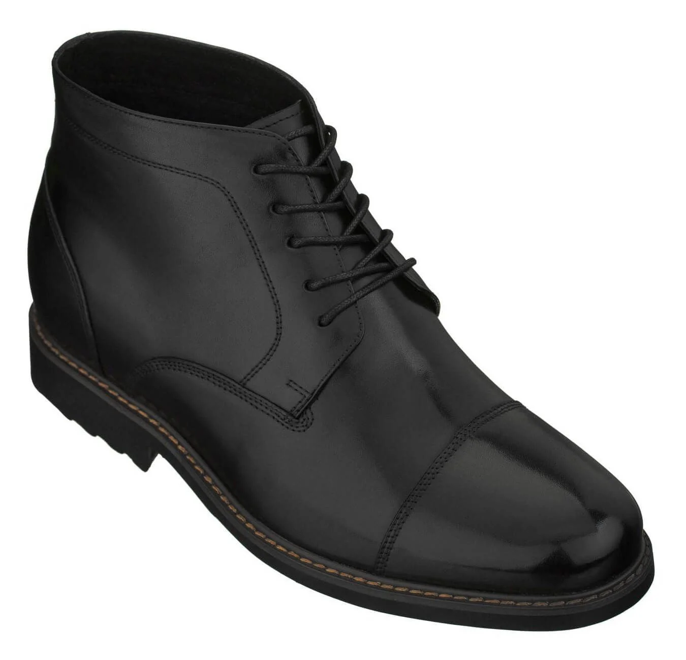 Y41080 - 3.2 Inches Taller (Black) - Men's Boots