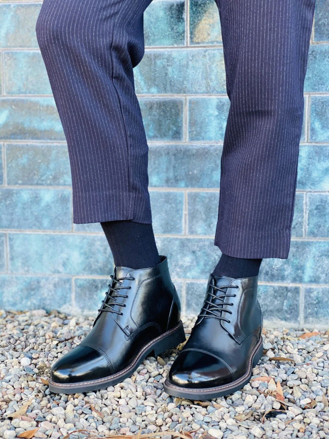Y41080 - 3.2 Inches Taller (Black) - Men's Boots - Image 6