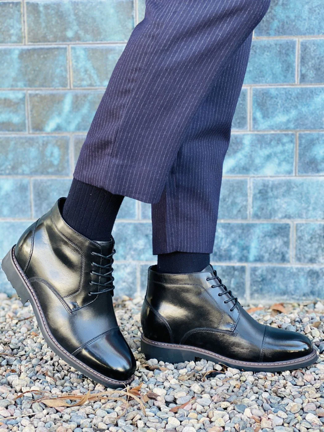Y41080 - 3.2 Inches Taller (Black) - Men's Boots - Image 7