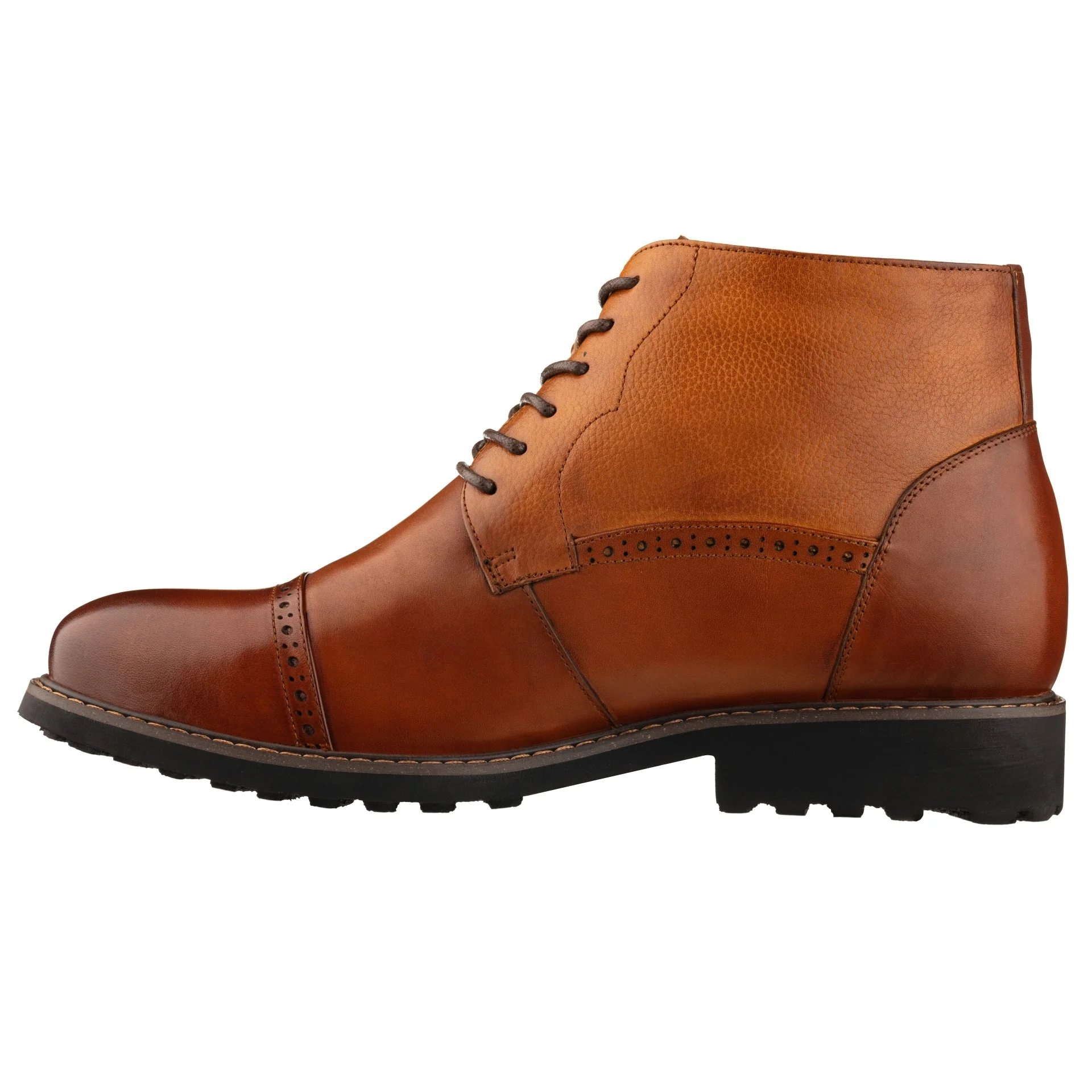 Y41085 - 3.2 Inches Taller (Brown) - Lace Up Casual Men's Boots - Image 3