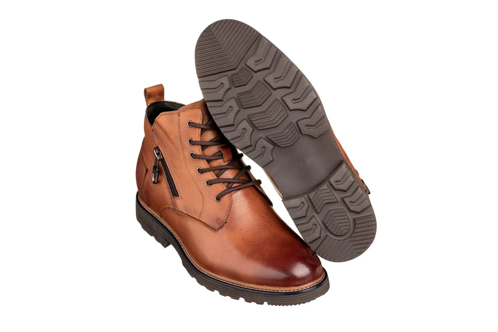 Y42072 - 2.8 Inches Taller (Brown) - Dressy Casual Men's Boots - Image 5