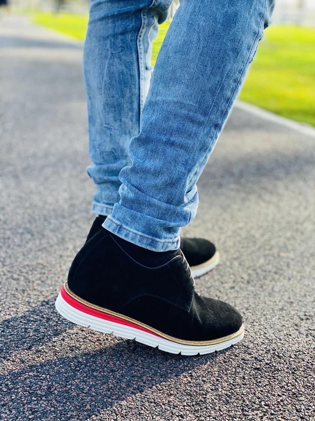 Y4222 - 3.2 Inches Taller (Nubuck Black) - Men's Shoes - Image 6