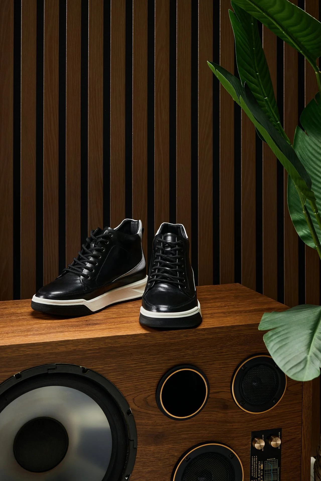 Y7150 - 2.6 Inches Taller (Black) - Leather Ankle Top Men's Sneak-Boot - Image 7
