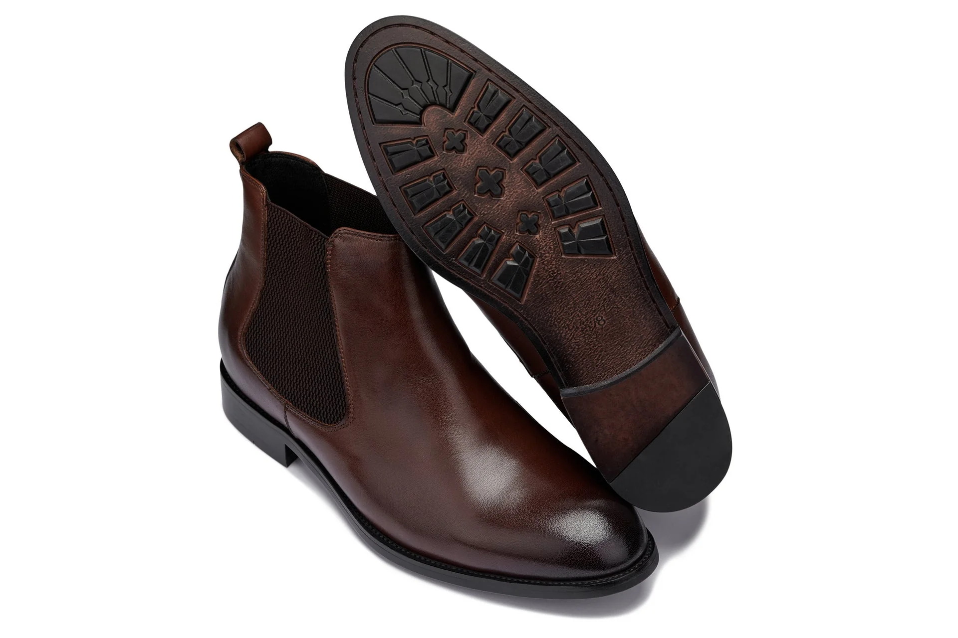 Y72231 - 2.8 Inches Taller (Coffee Brown) - Chelsea Men's Boots - Image 6